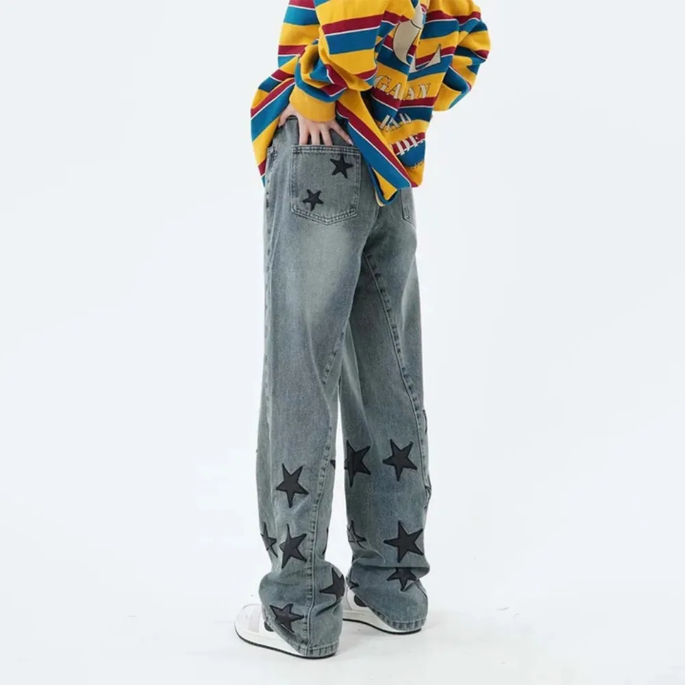 "Vintage Loose Star Graphic" Jeans