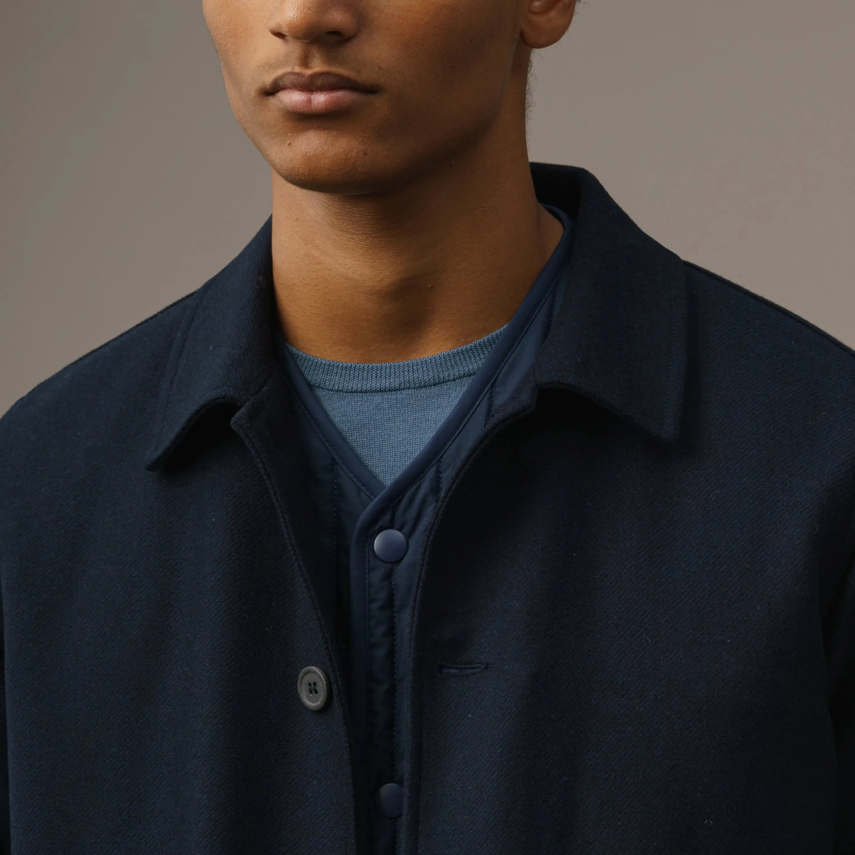 RECYCLED WOOL WORK JACKET