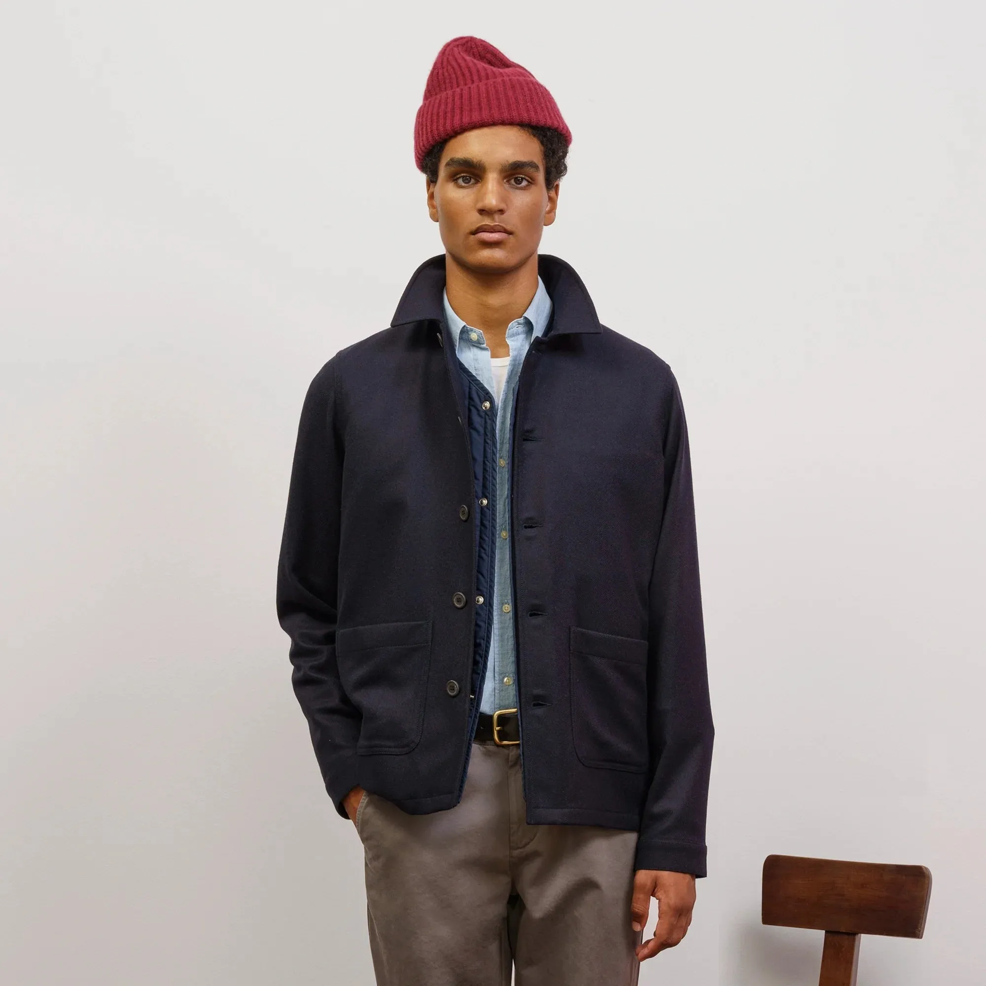RECYCLED WOOL WORK JACKET