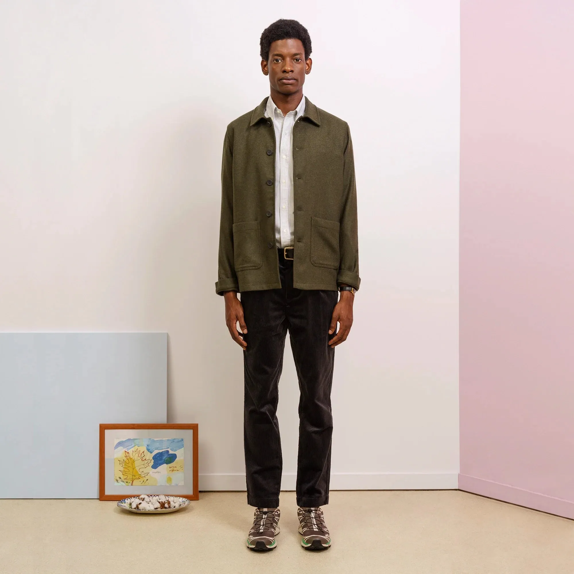 RECYCLED WOOL WORK JACKET