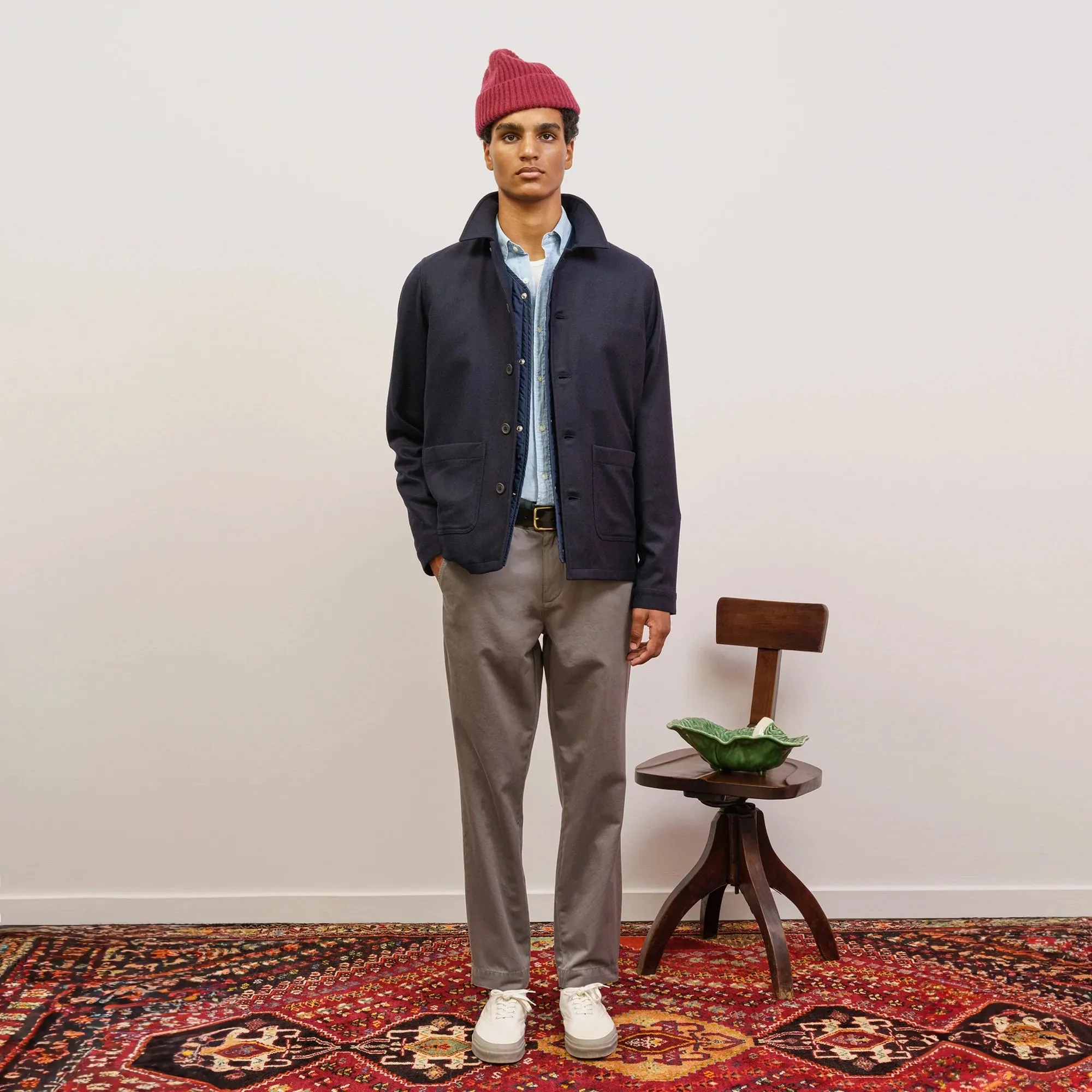 RECYCLED WOOL WORK JACKET