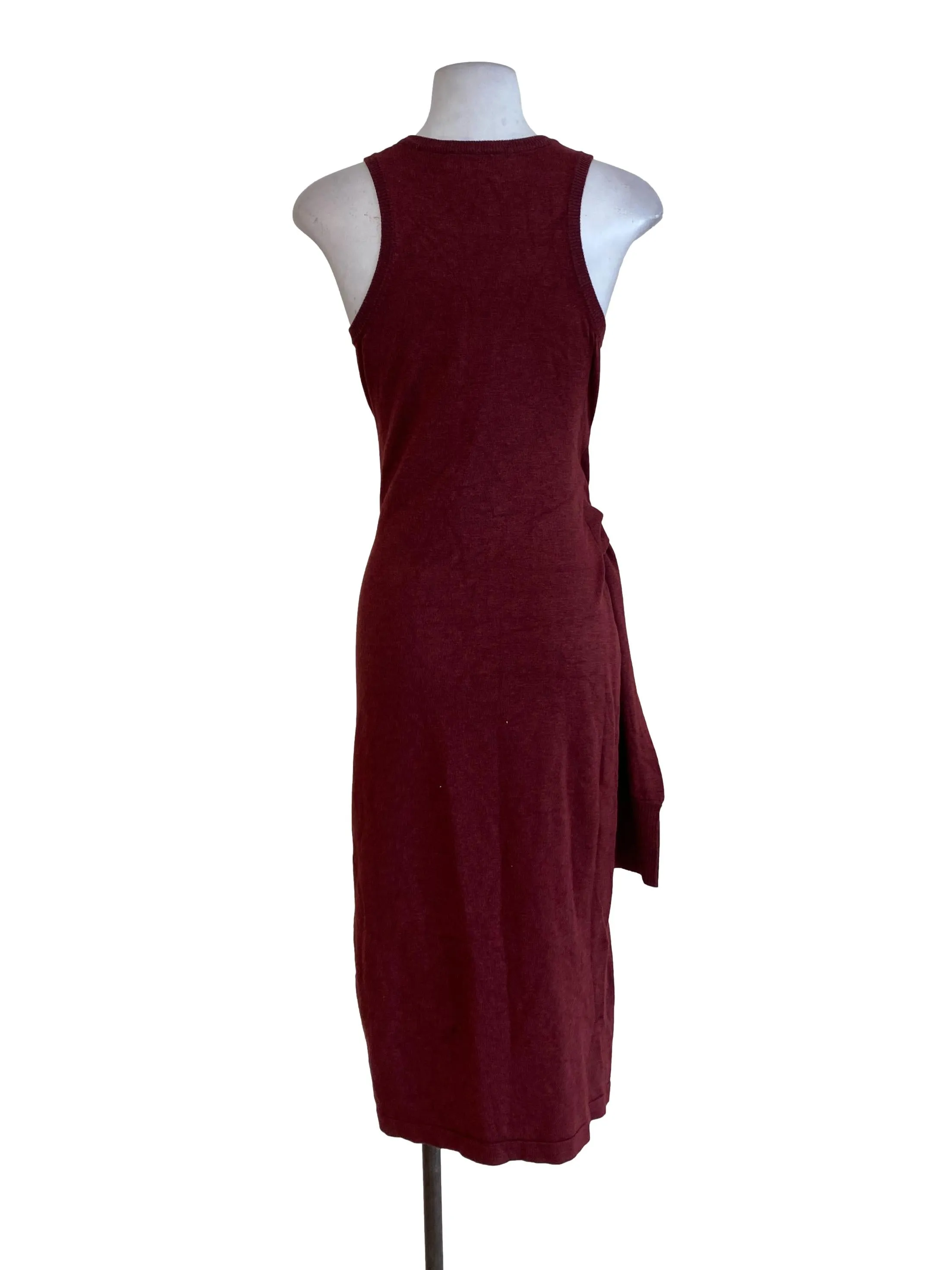 Red Knitted Wrap Dress LB