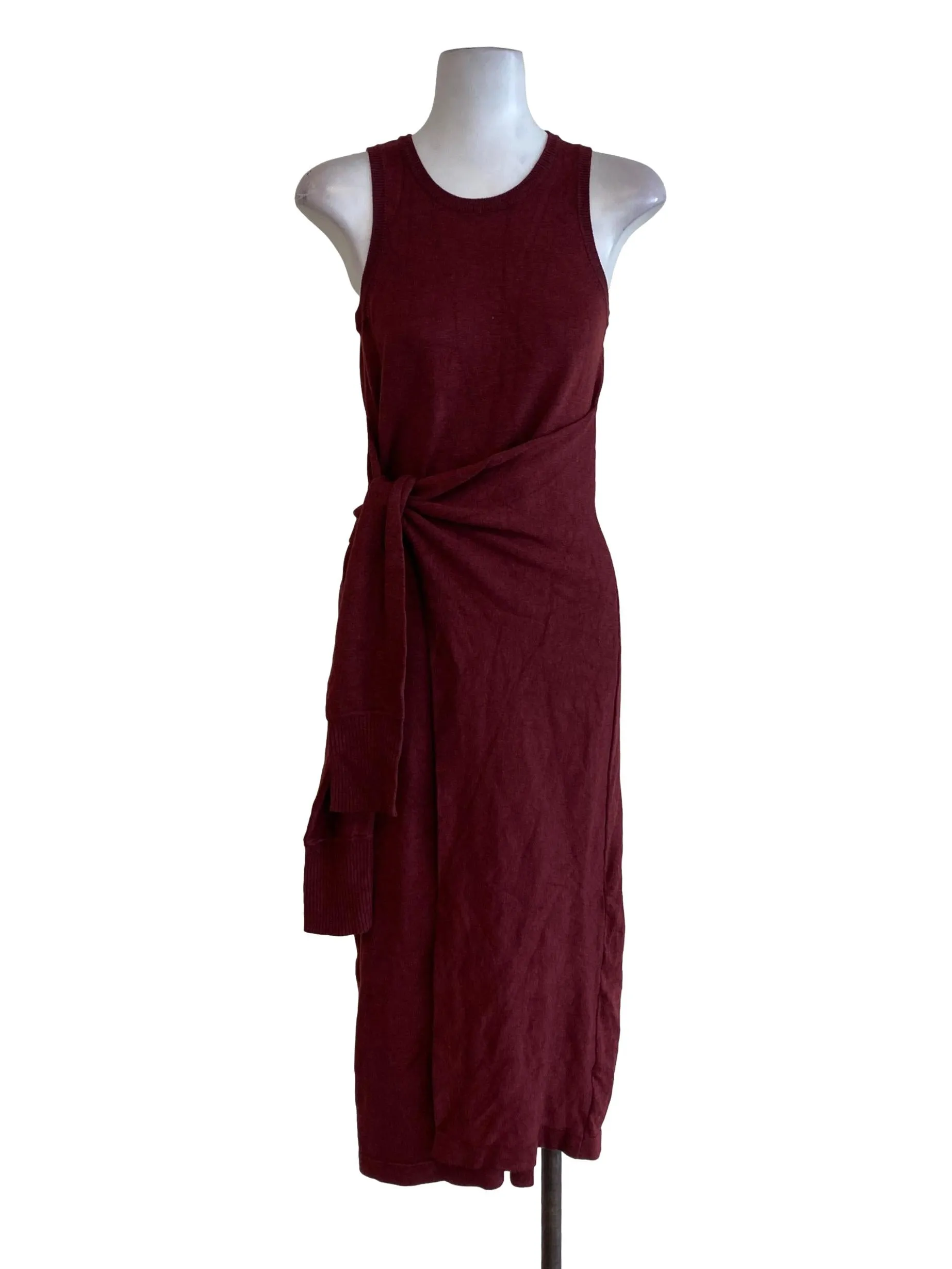 Red Knitted Wrap Dress LB