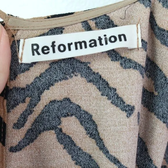 Reformation Maurita Wrap Skirt Midi Dress in Rajah Size 6