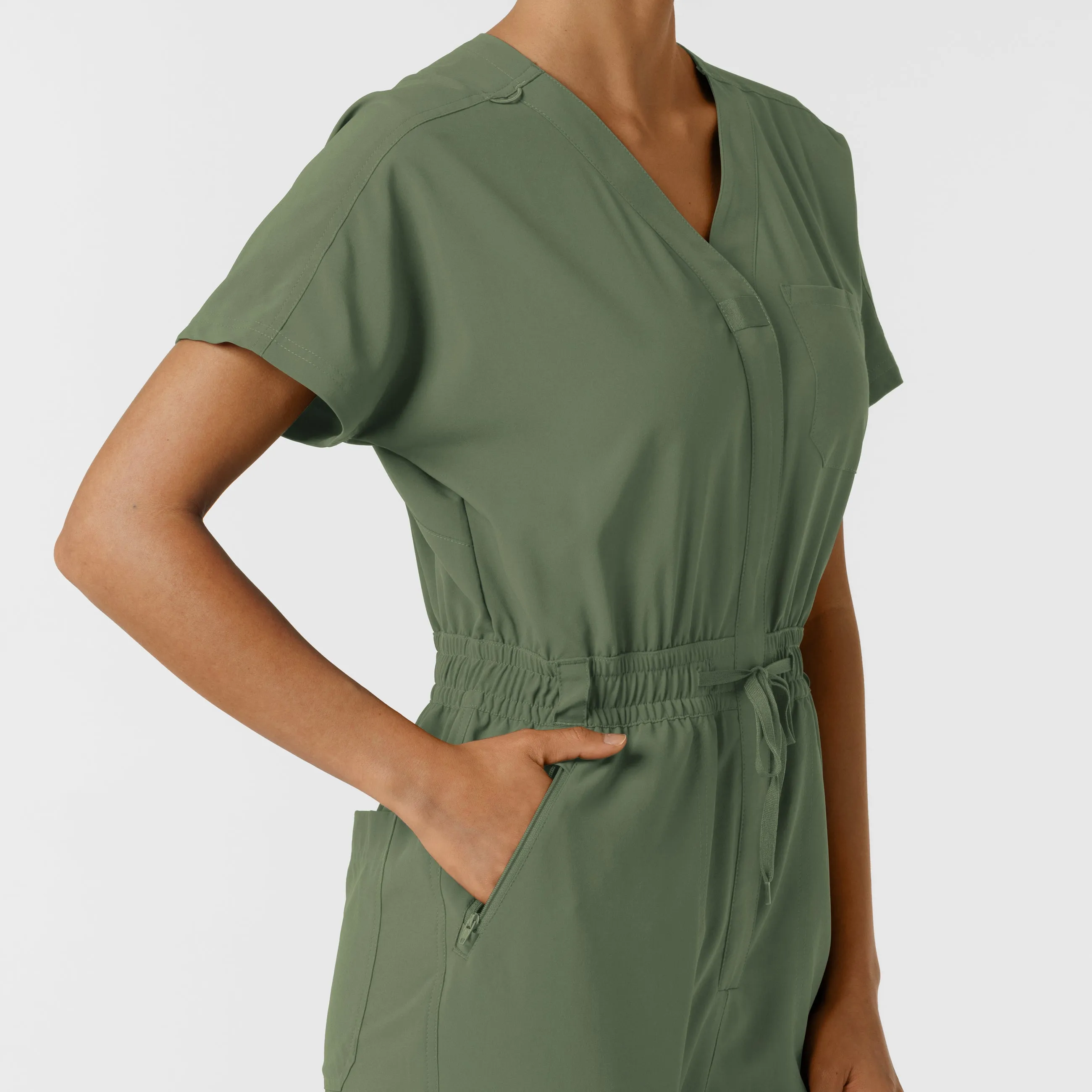 RENEW 3234 Cargo Jogger Scrub Jumpsuit Olive