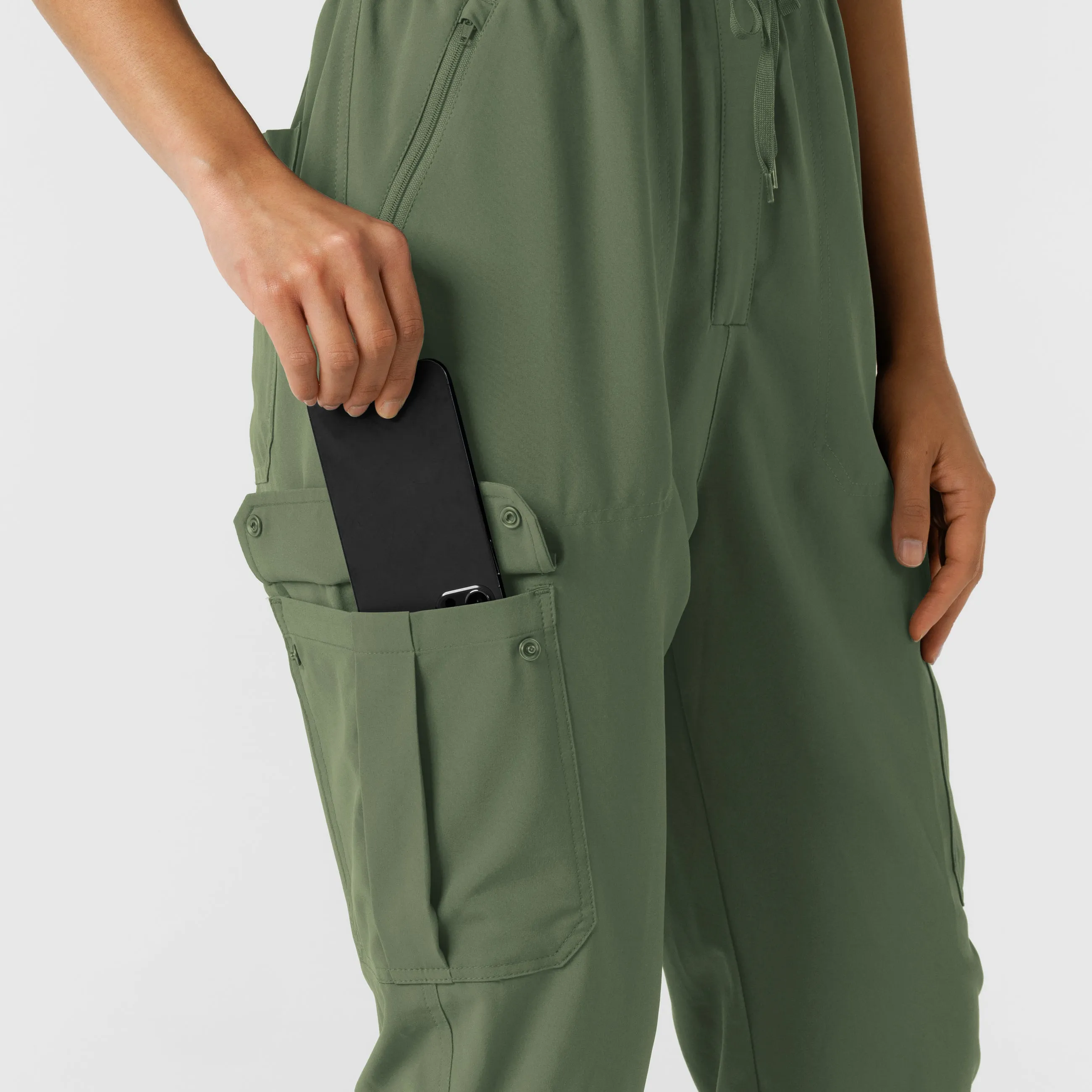 RENEW 3234 Cargo Jogger Scrub Jumpsuit Olive