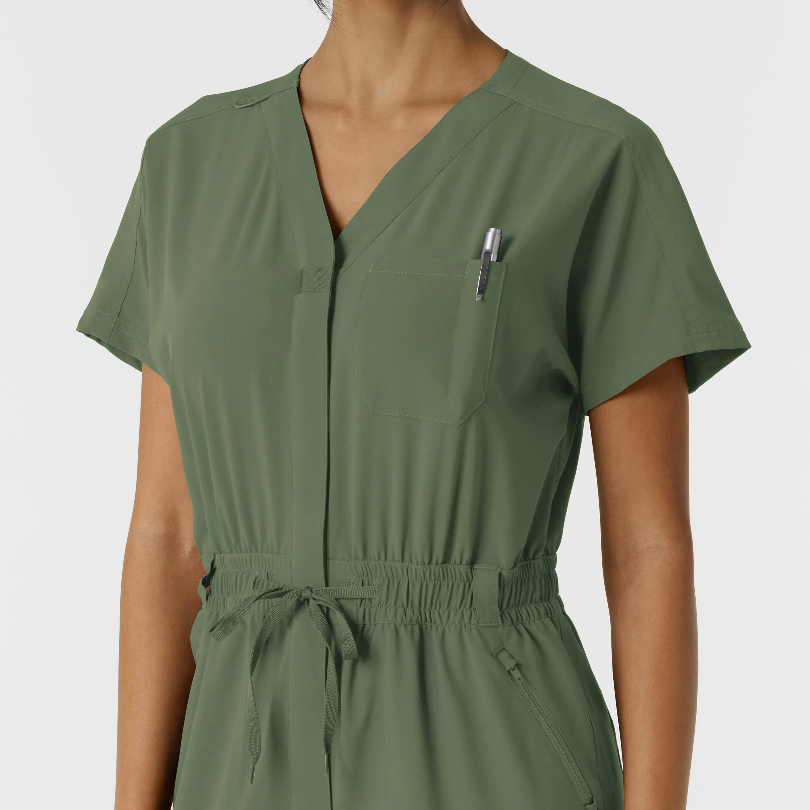 RENEW 3234 Cargo Jogger Scrub Jumpsuit Olive