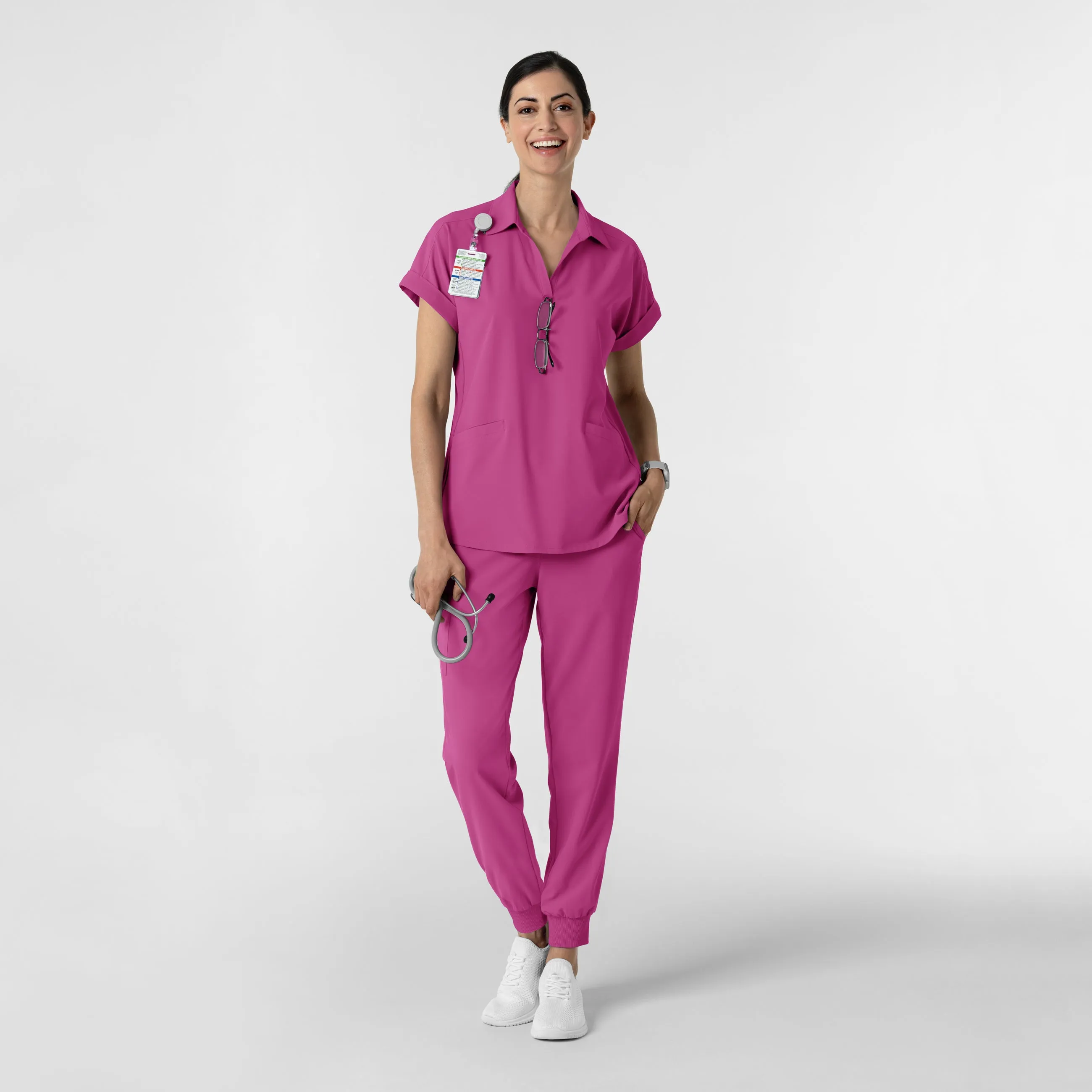 RENEW 5934 Jogger Scrub Pants Raspberry