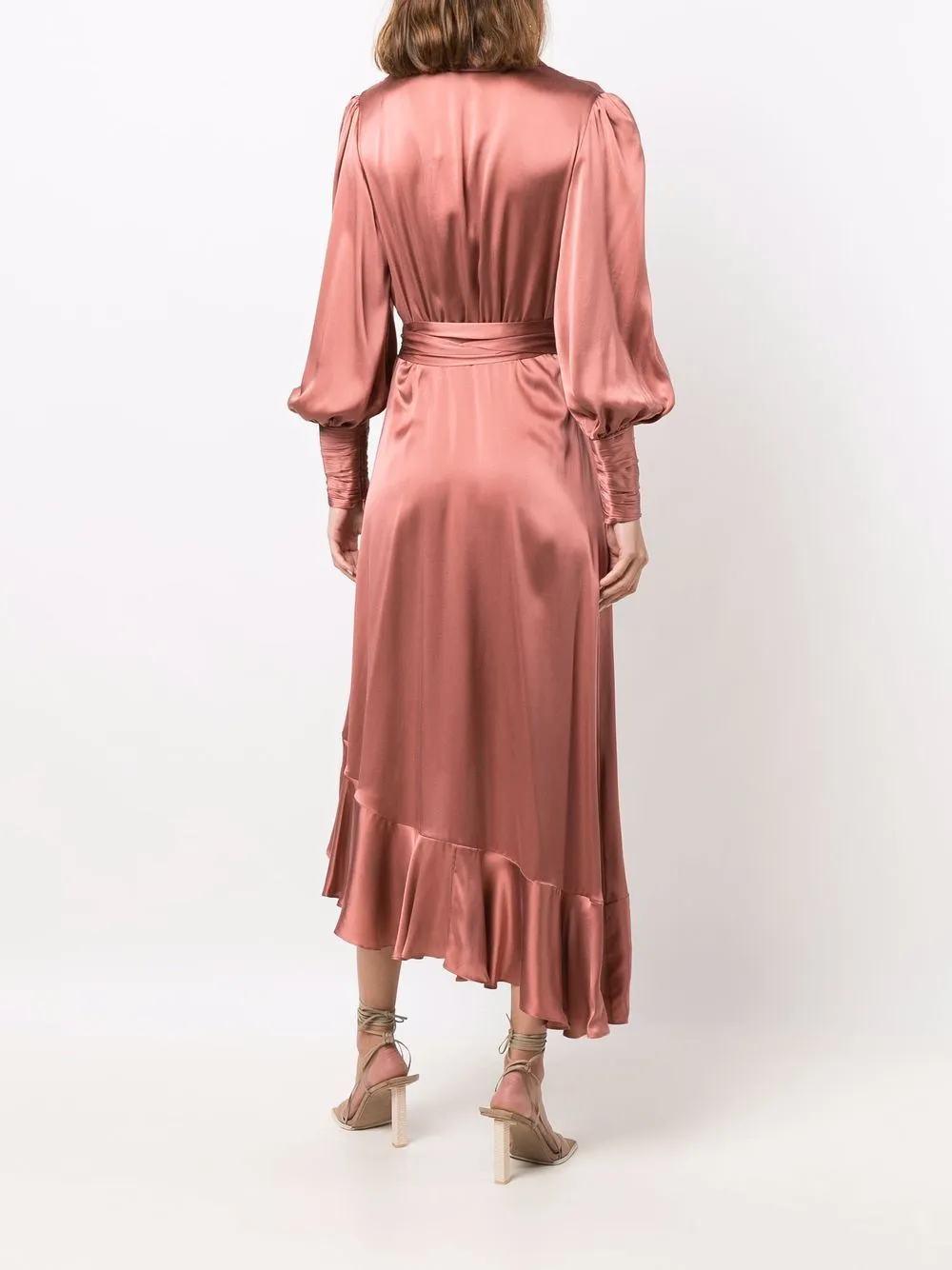 Rose wrap midi dress