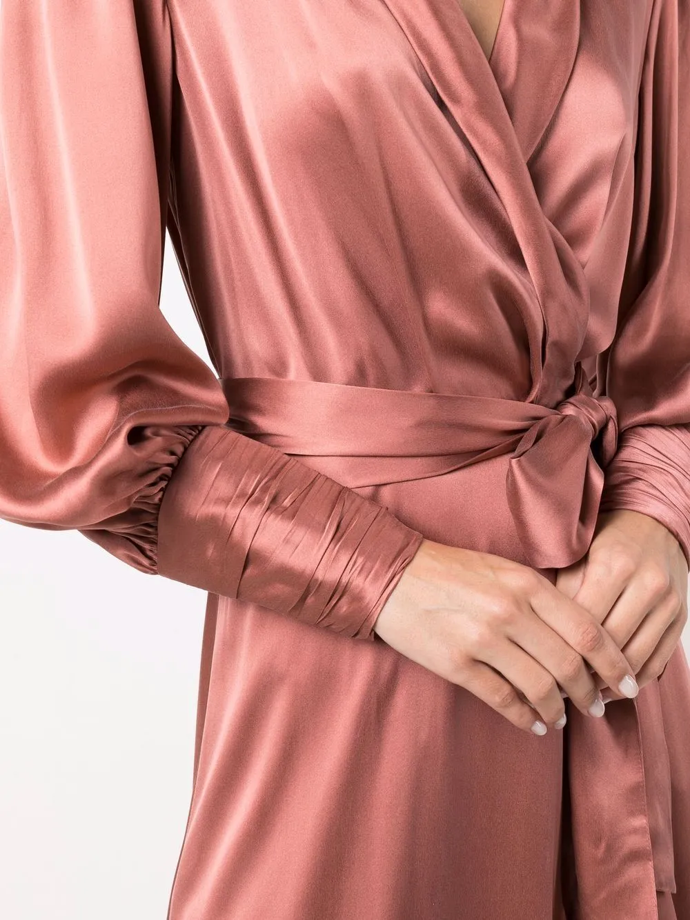 Rose wrap midi dress
