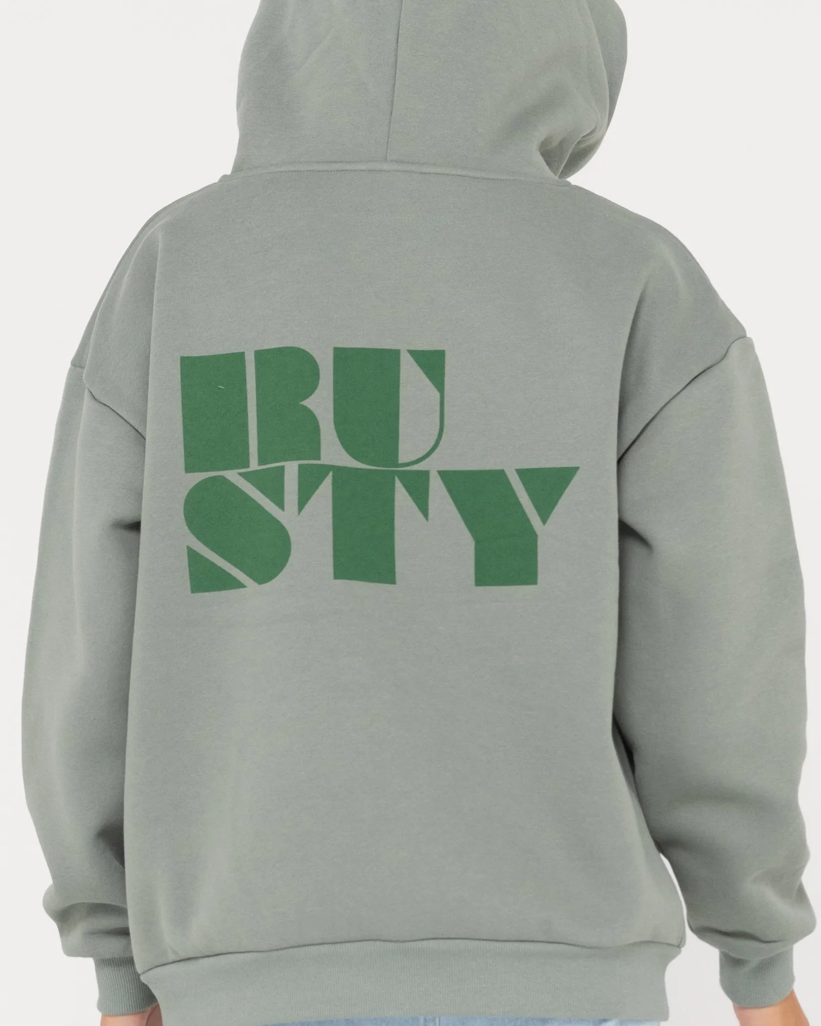 RUSTY CODE OVERSIZE ZIP HOODED FLEECE