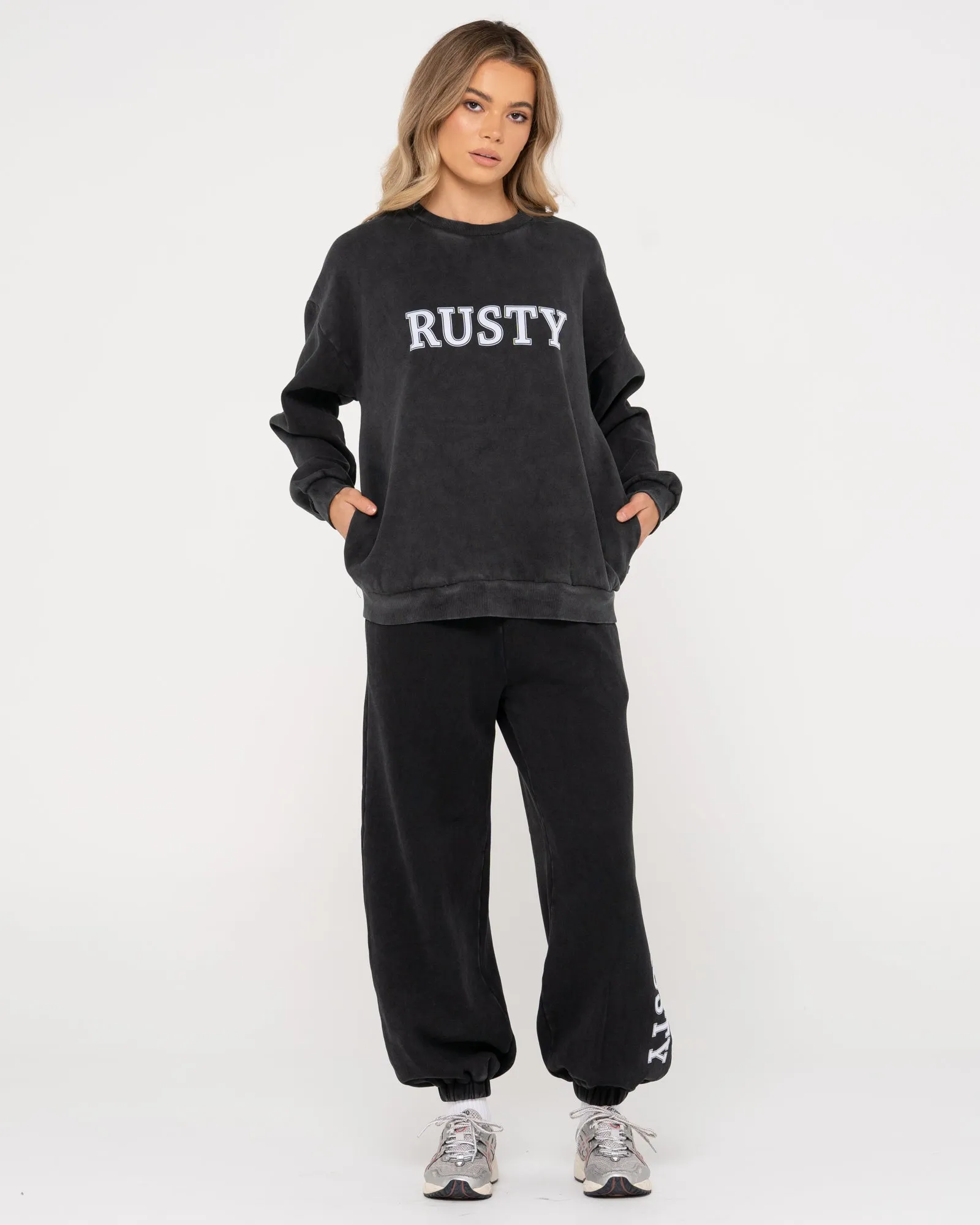 RUSTY OVERSIZE CREW FLEECE