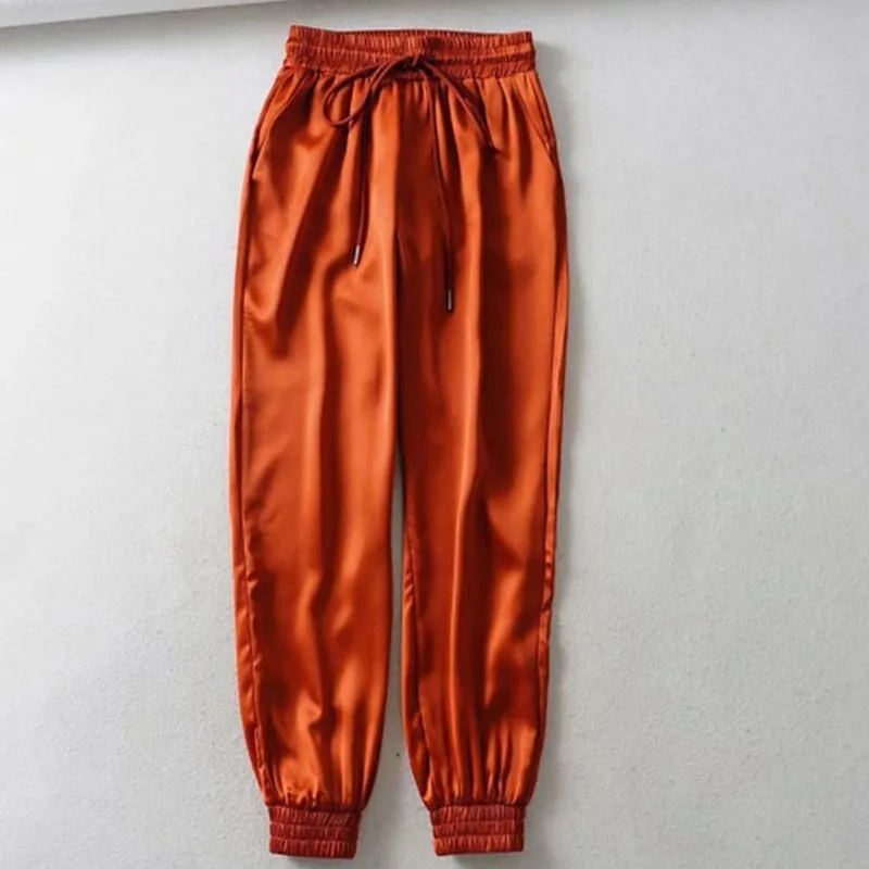 Satin Cargo Joggers