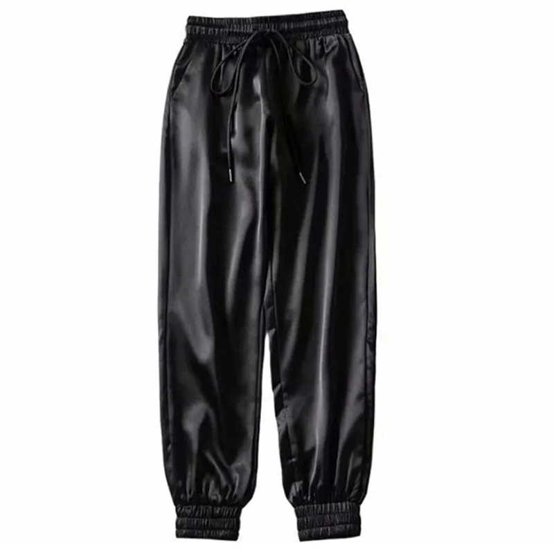 Satin Cargo Joggers