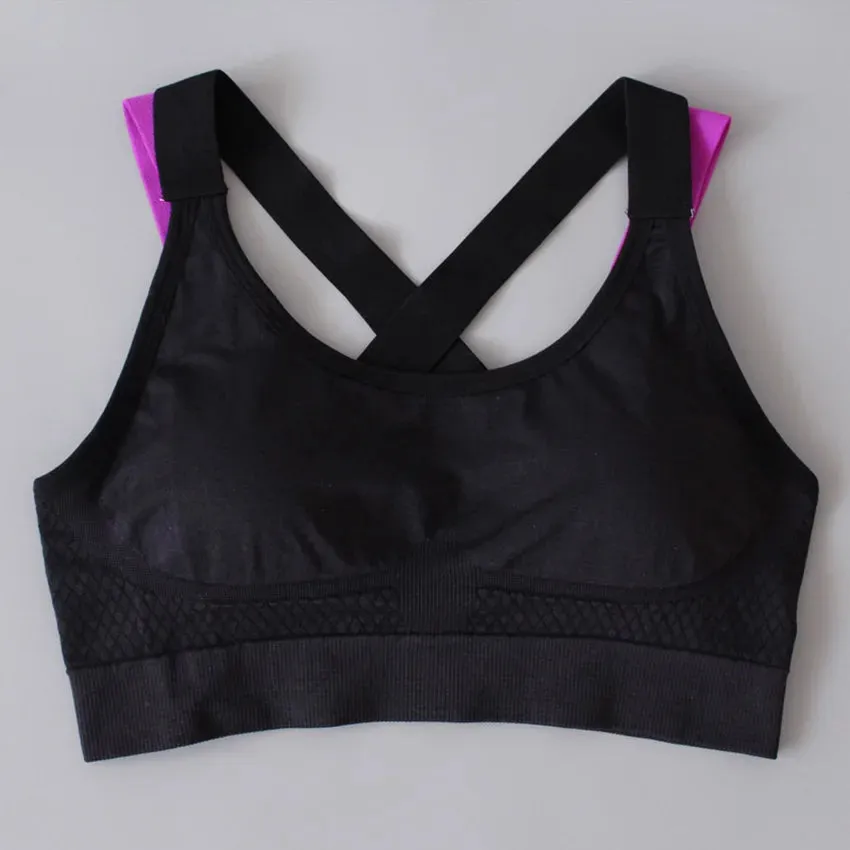 Seamless High Impact Sports Bra for Women - Gym Yoga Fitness Top