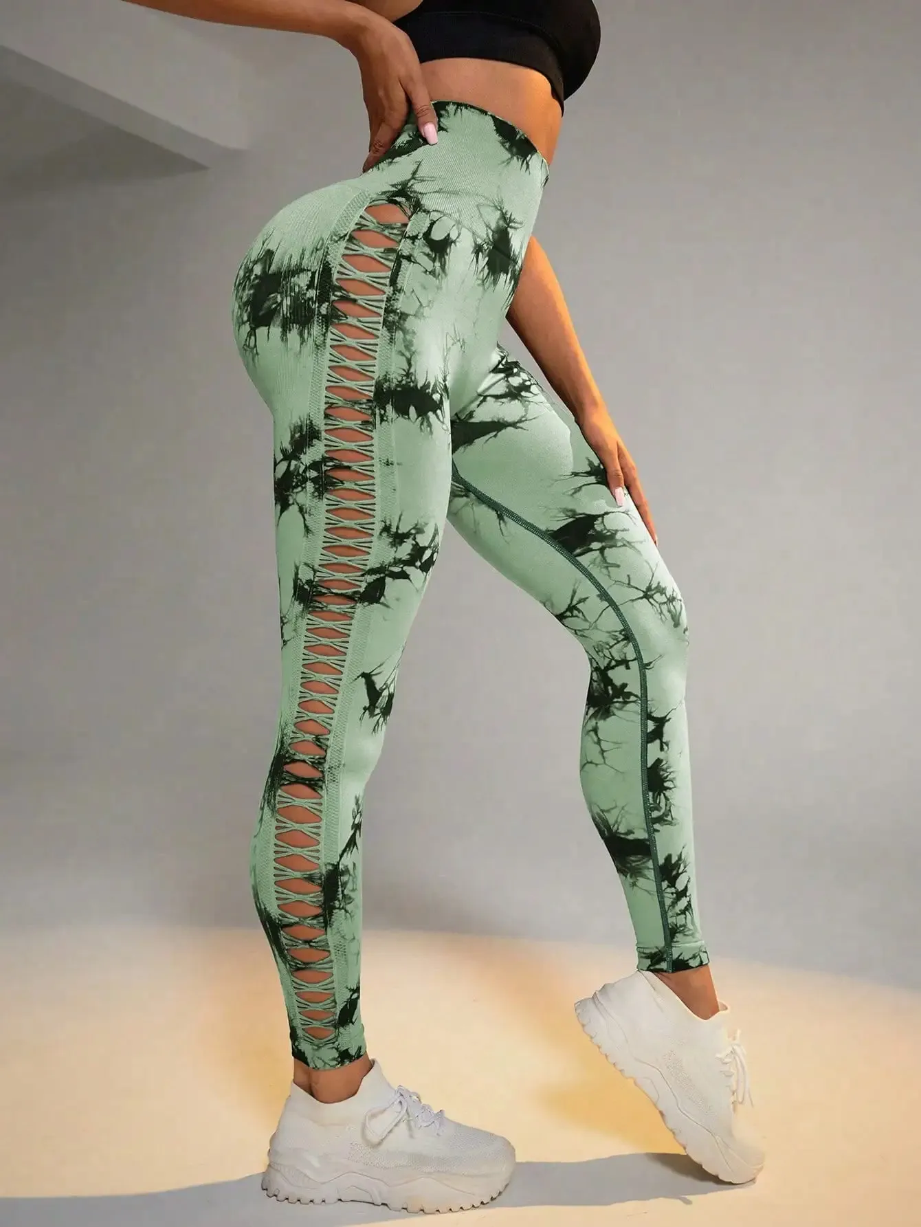 Seamless Leggings with Side Mesh