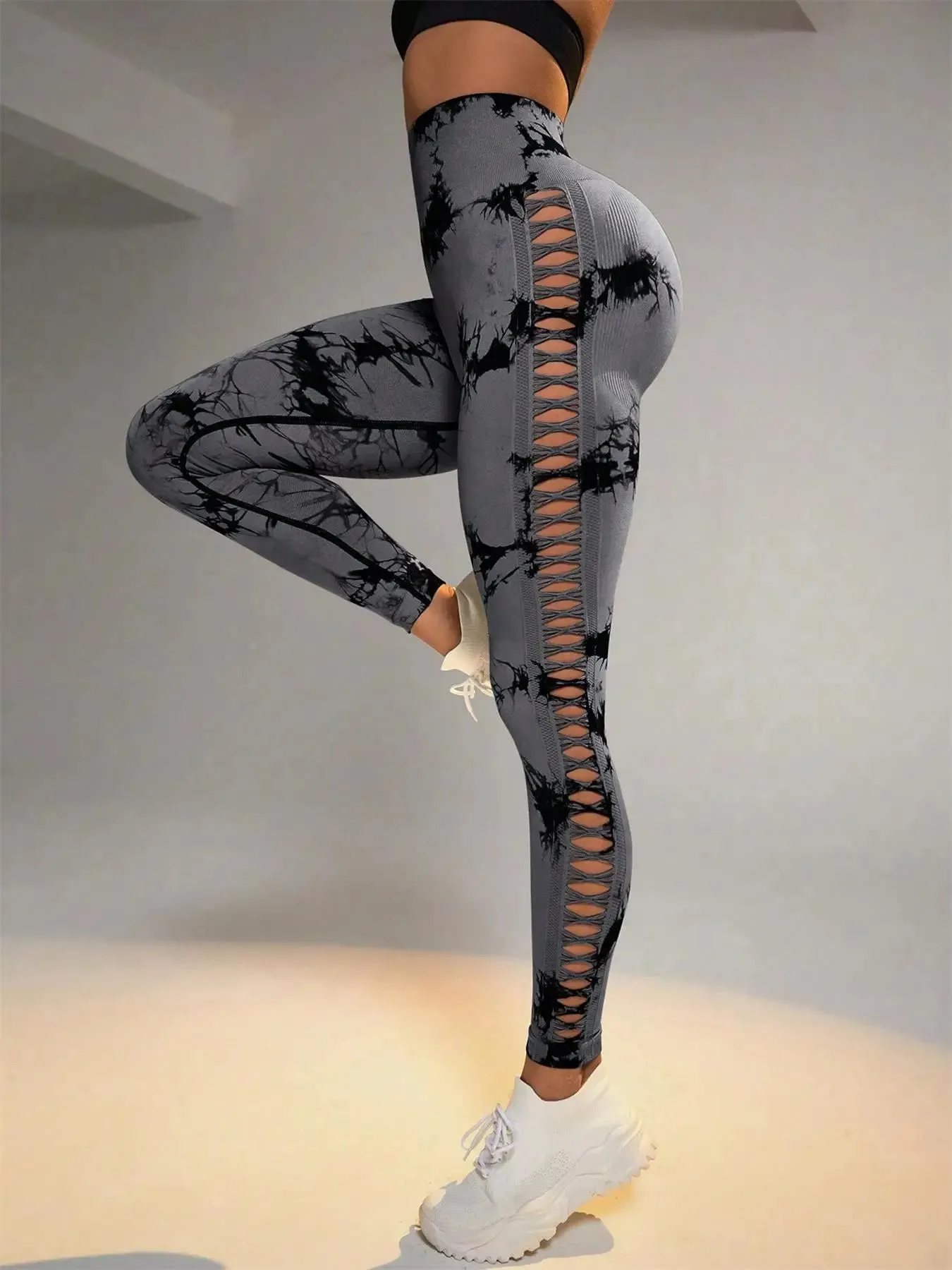 Seamless Leggings with Side Mesh