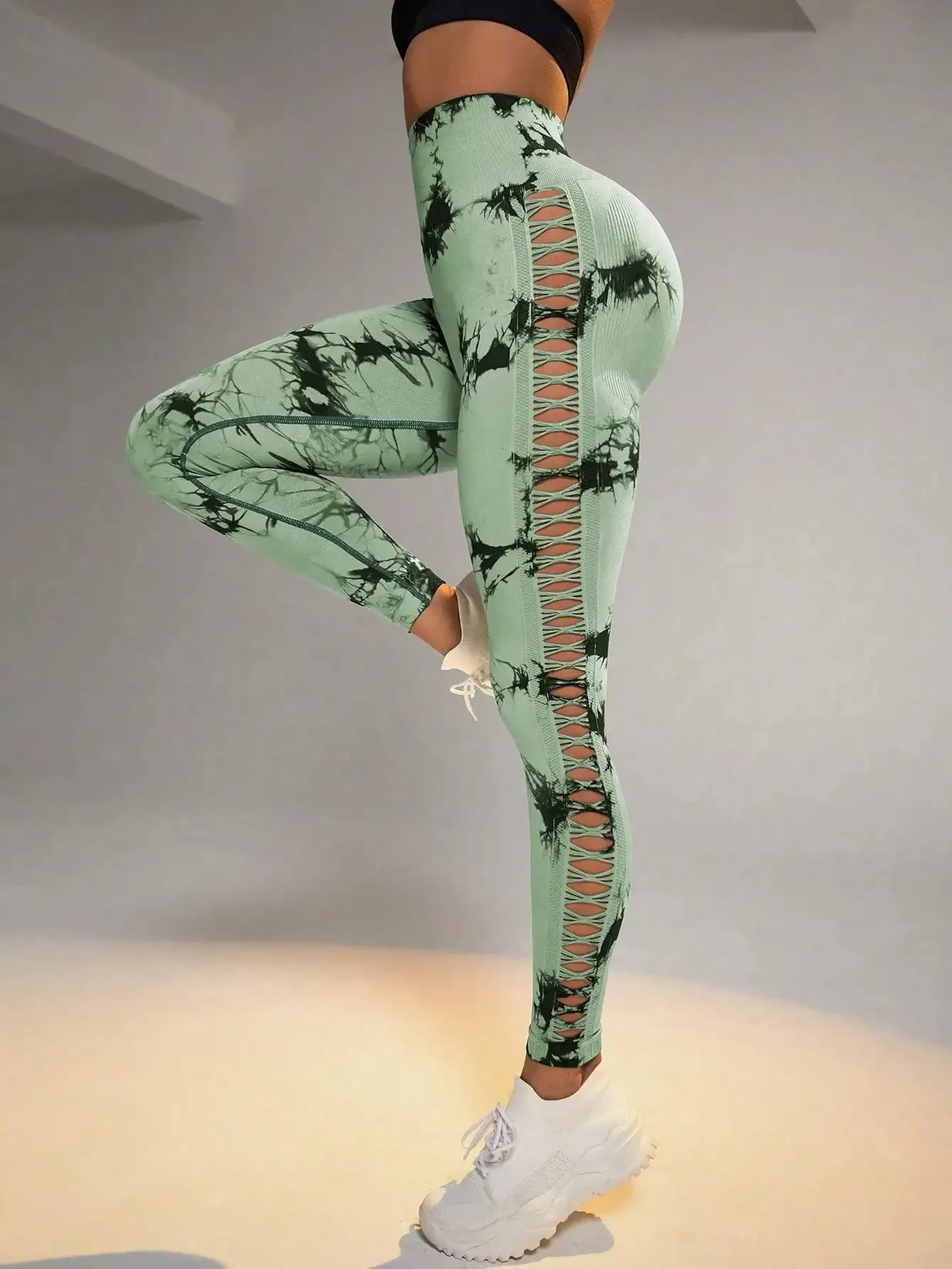 Seamless Leggings with Side Mesh