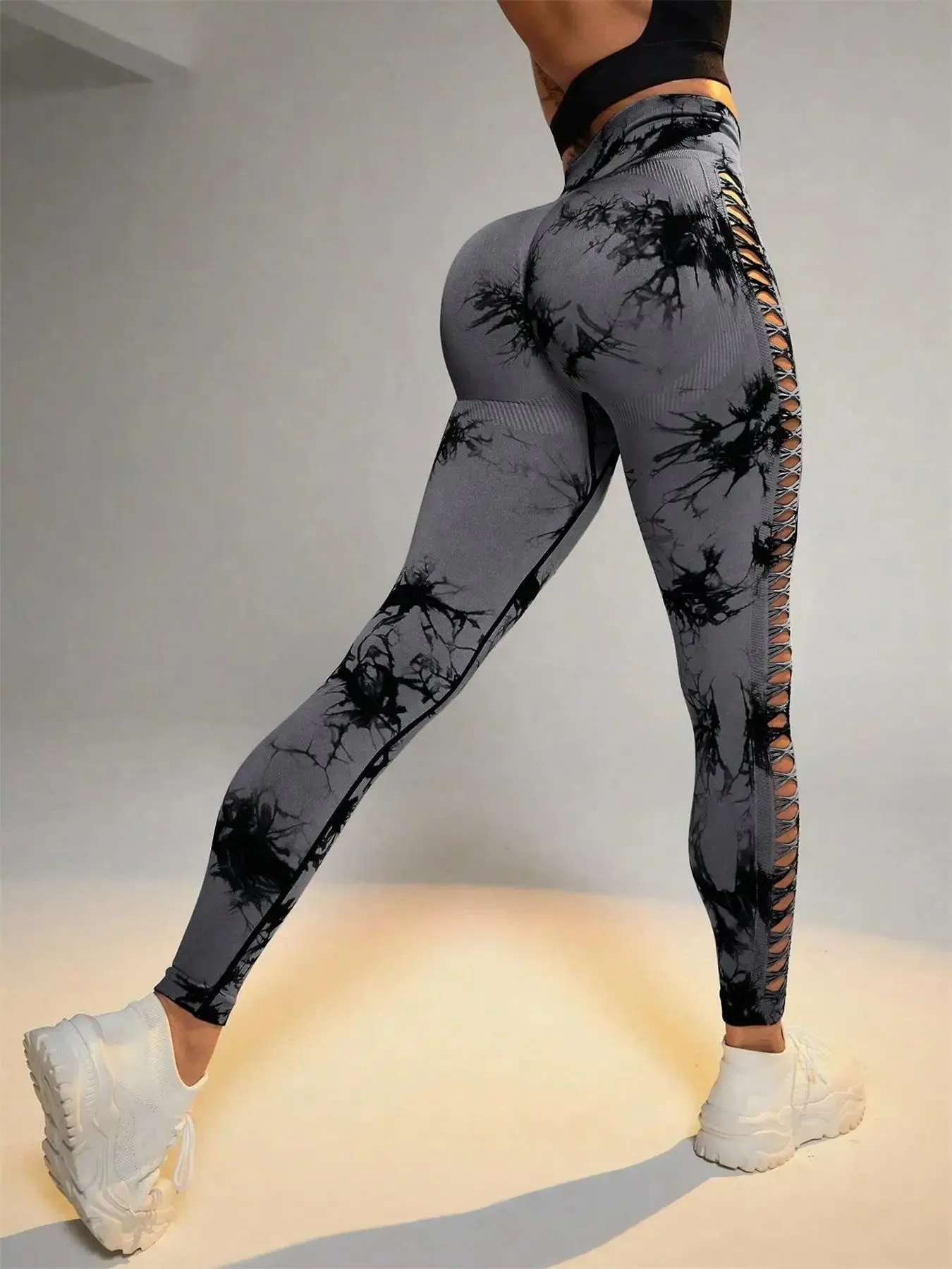 Seamless Leggings with Side Mesh