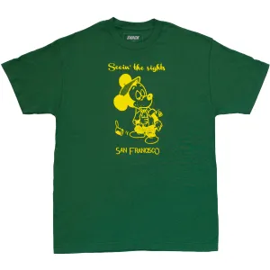 SEEIN THE SIGHTS TEE FOREST GREEN