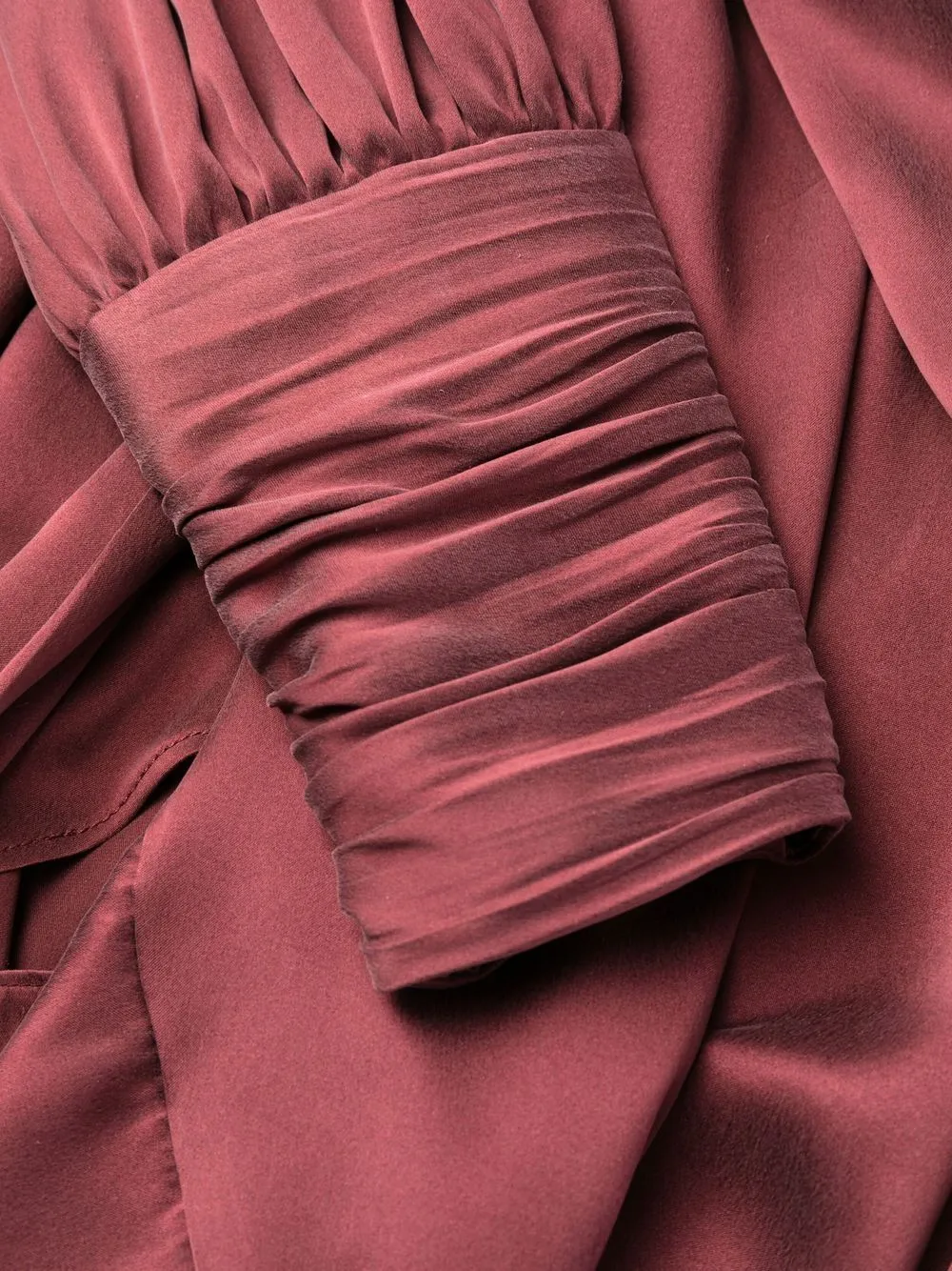 Silk midi wrap dress