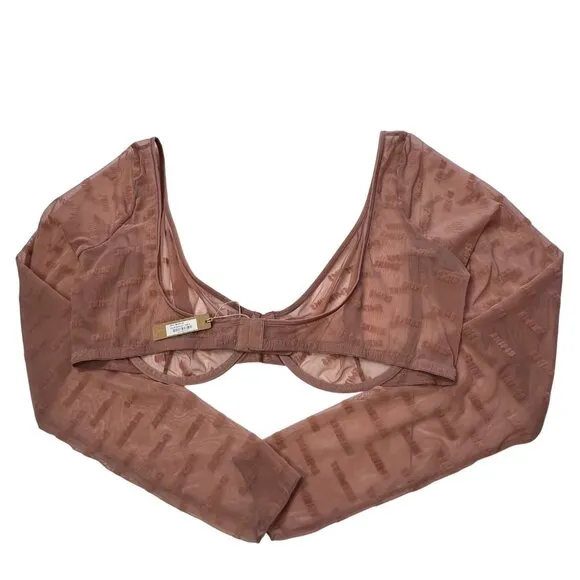 SKIMS After Hours Long Sleeve Bra Top   Leggings Set Rose Clay 4X
