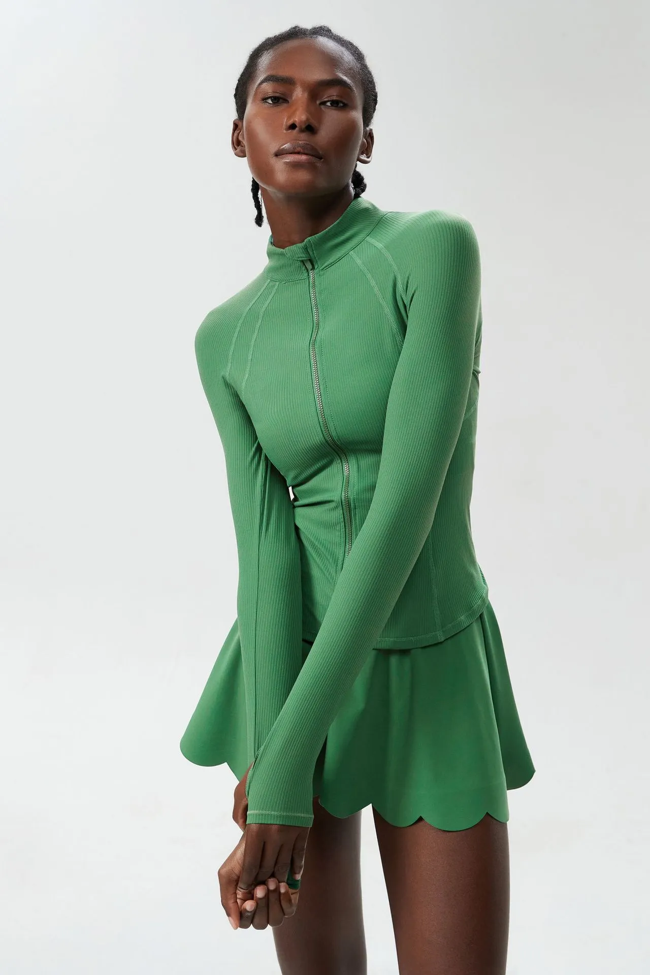 Sleek High-Performance Zip-Up Long Sleeve Yoga &amp; Fitness Top