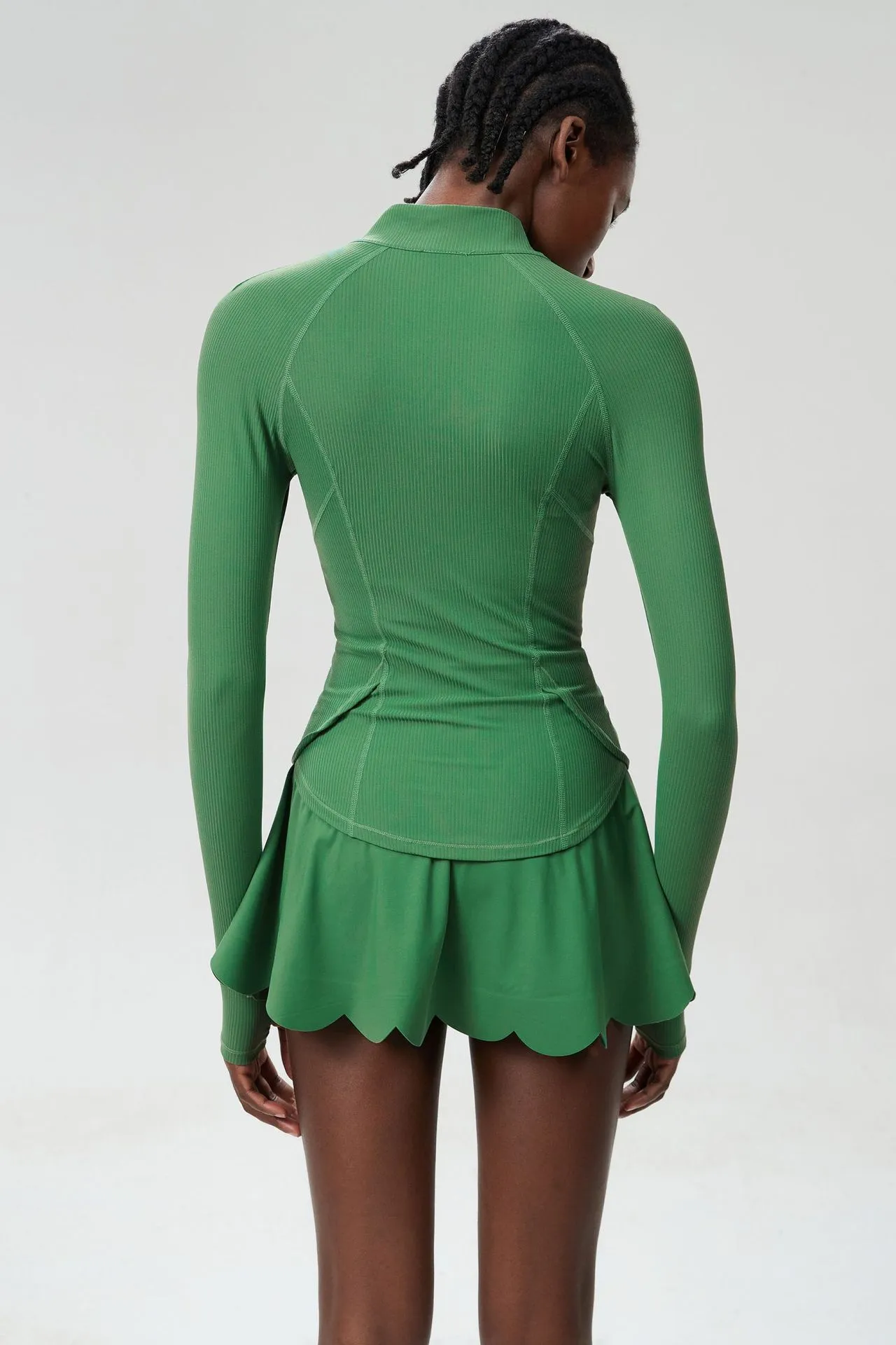 Sleek High-Performance Zip-Up Long Sleeve Yoga &amp; Fitness Top