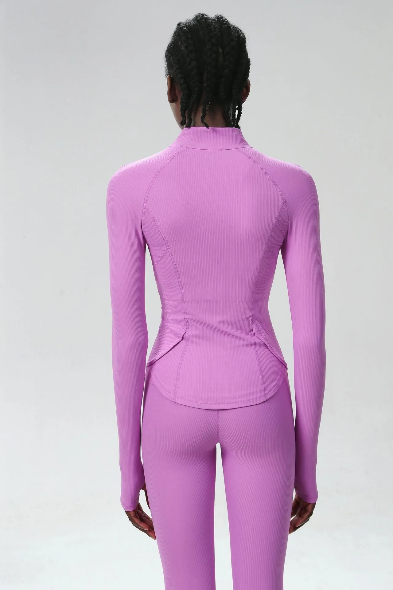 Sleek High-Performance Zip-Up Long Sleeve Yoga &amp; Fitness Top