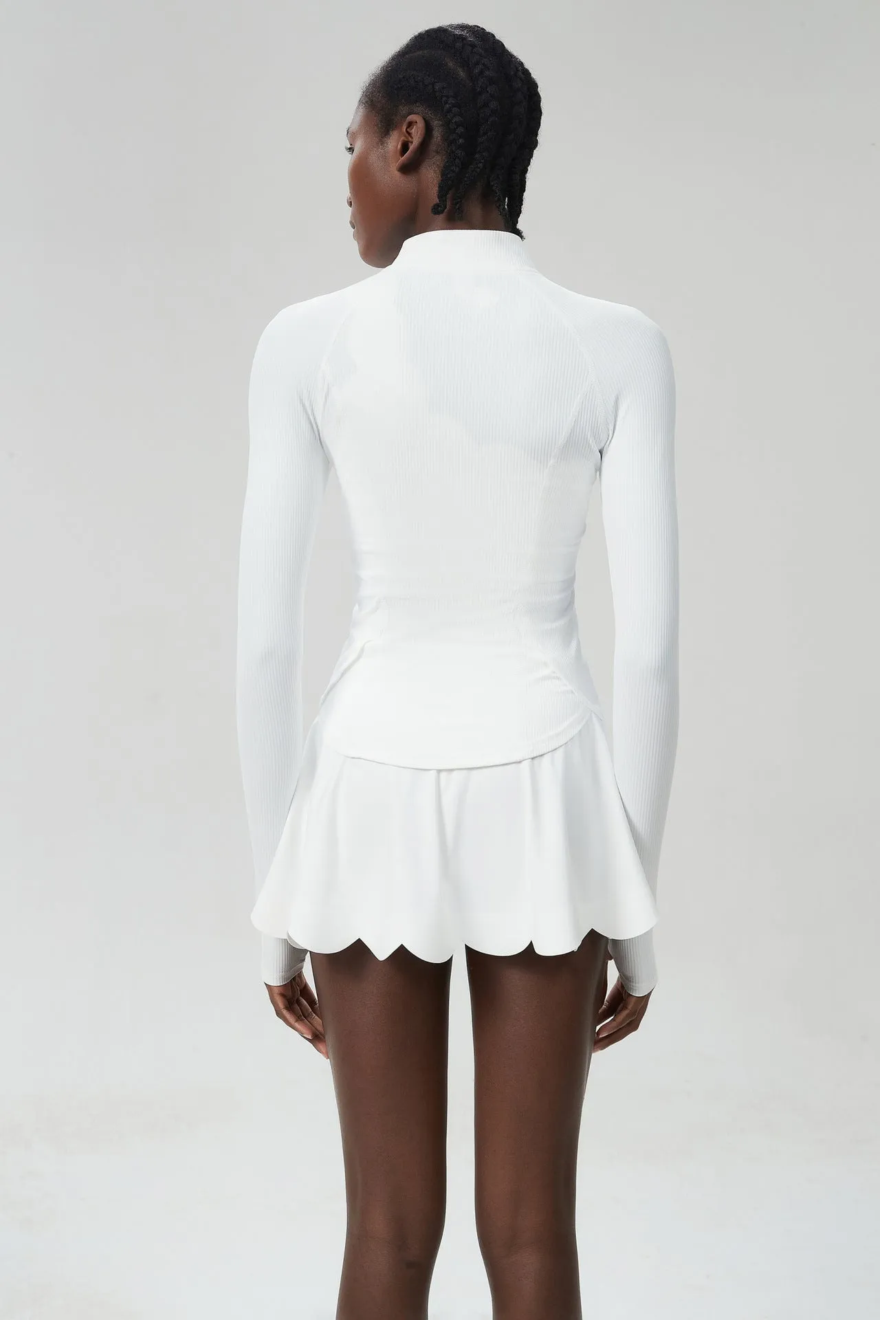 Sleek High-Performance Zip-Up Long Sleeve Yoga &amp; Fitness Top