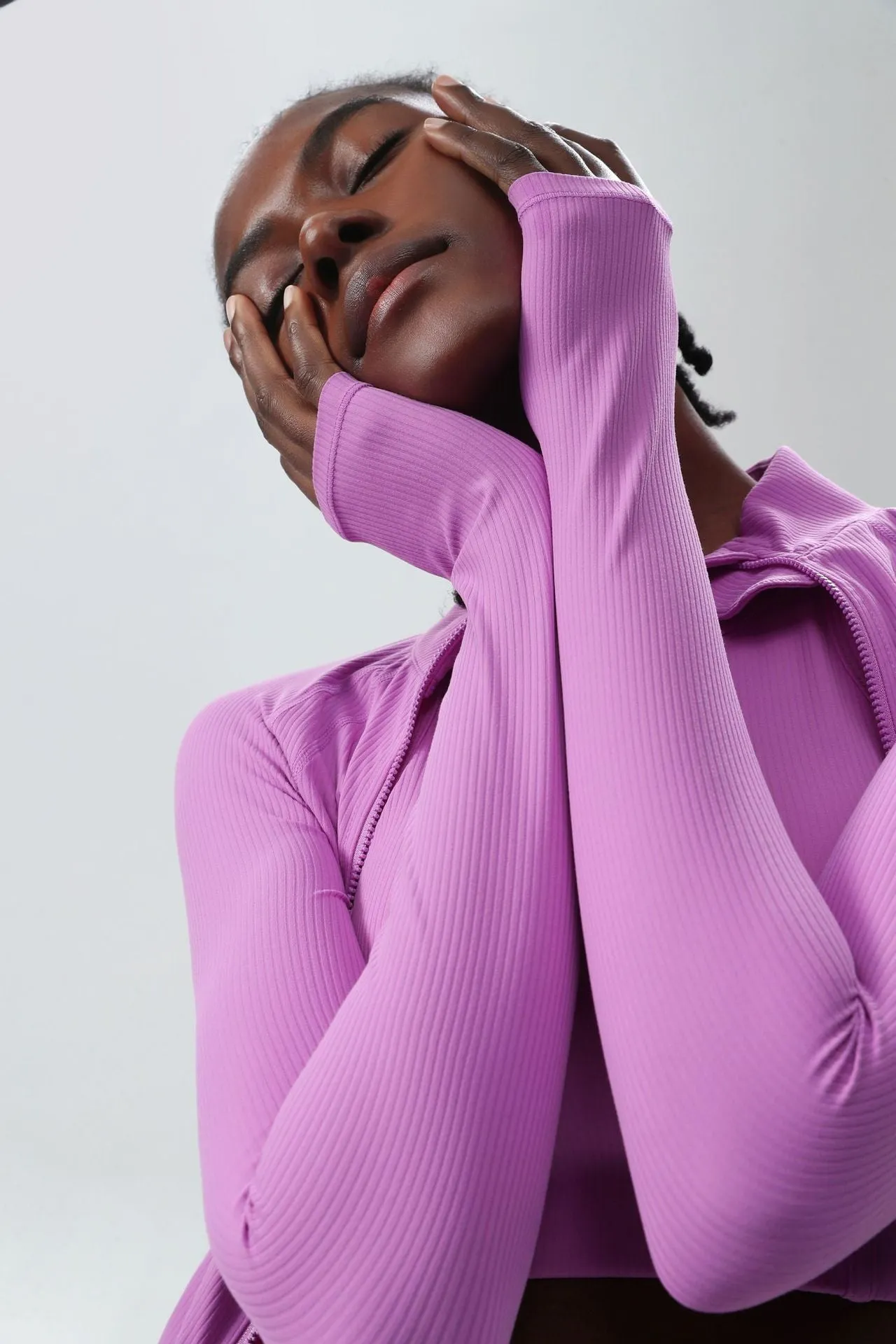 Sleek High-Performance Zip-Up Long Sleeve Yoga &amp; Fitness Top