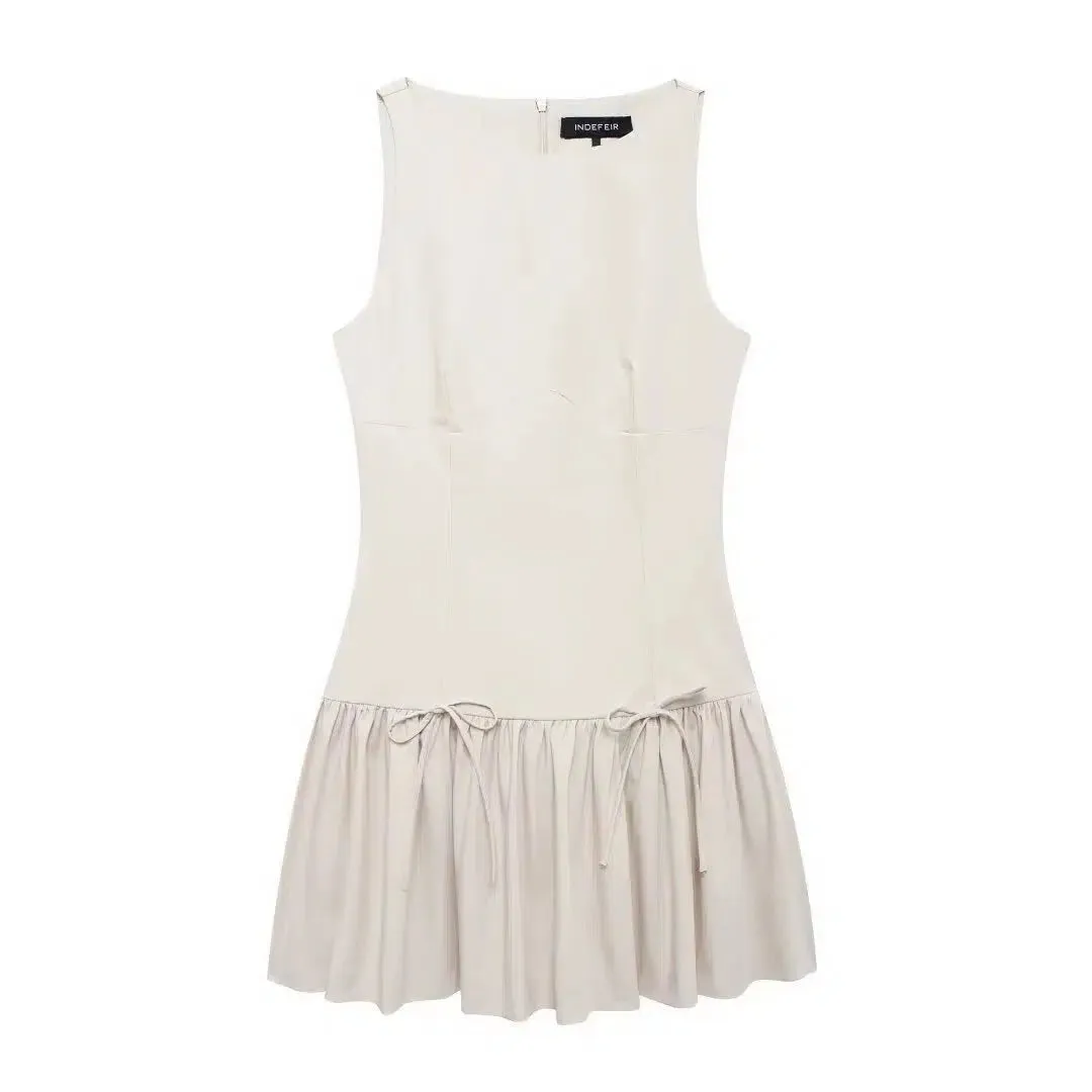 Sleeveless Gathered Hem Sundress