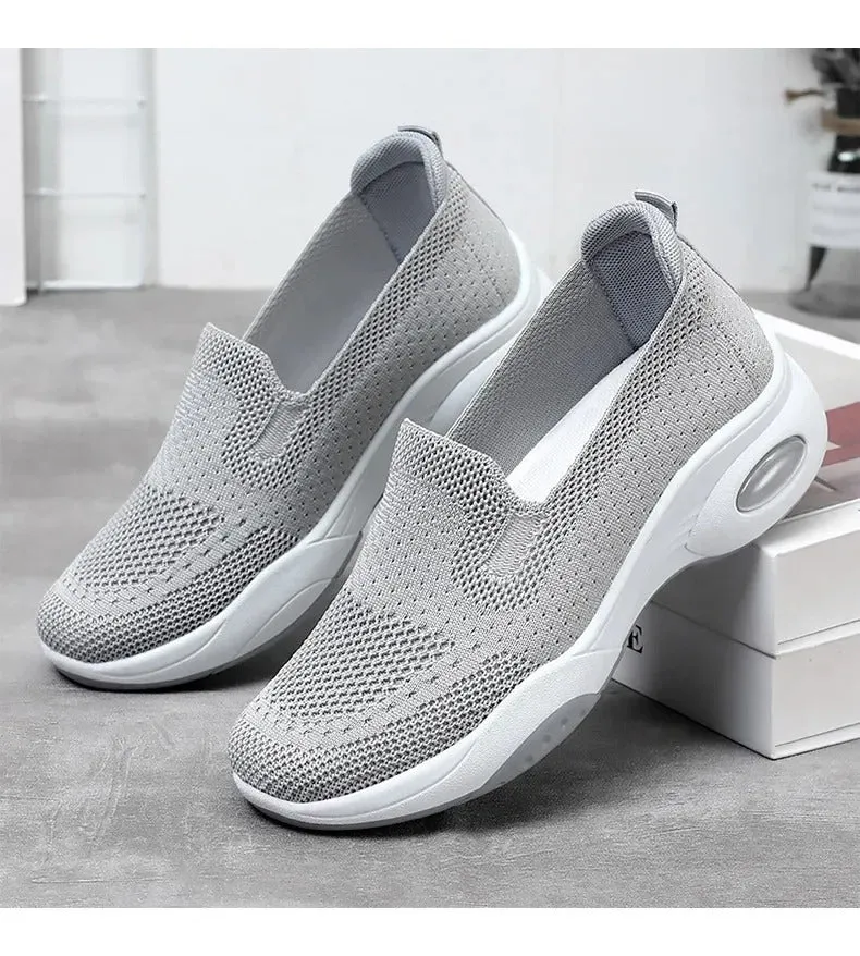 Slip-On Walking Sneakers | Breathable Knit | Lightweight & Comfortable