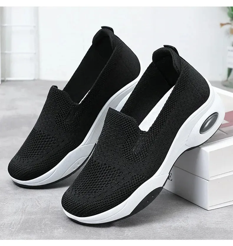 Slip-On Walking Sneakers | Breathable Knit | Lightweight & Comfortable
