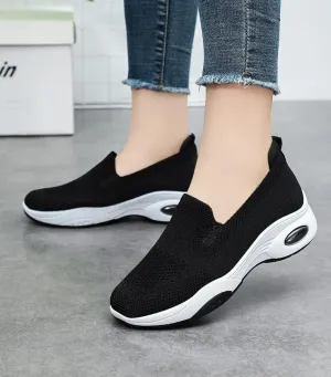 Slip-On Walking Sneakers | Breathable Knit | Lightweight & Comfortable