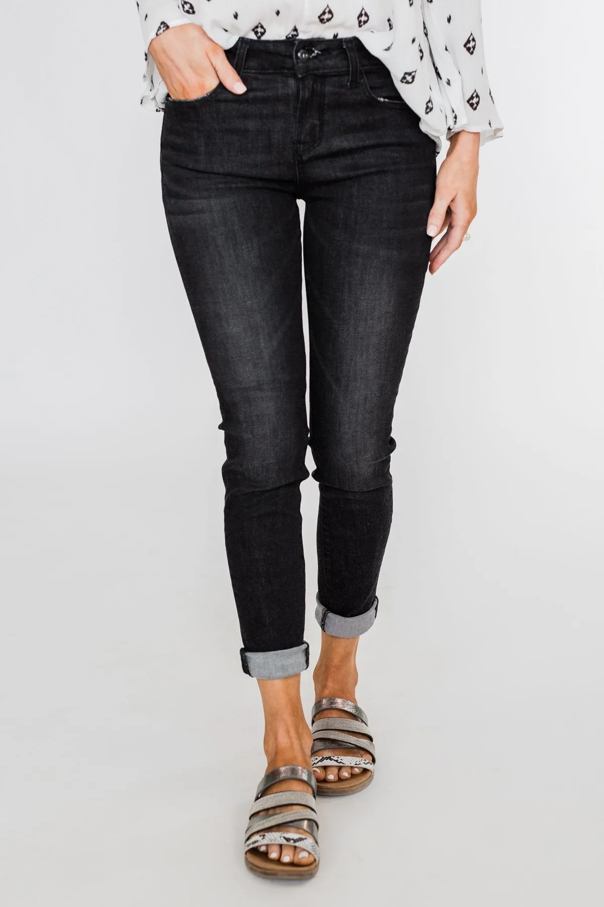 Sneak Peek Vintage Black Jeans- Josie Wash