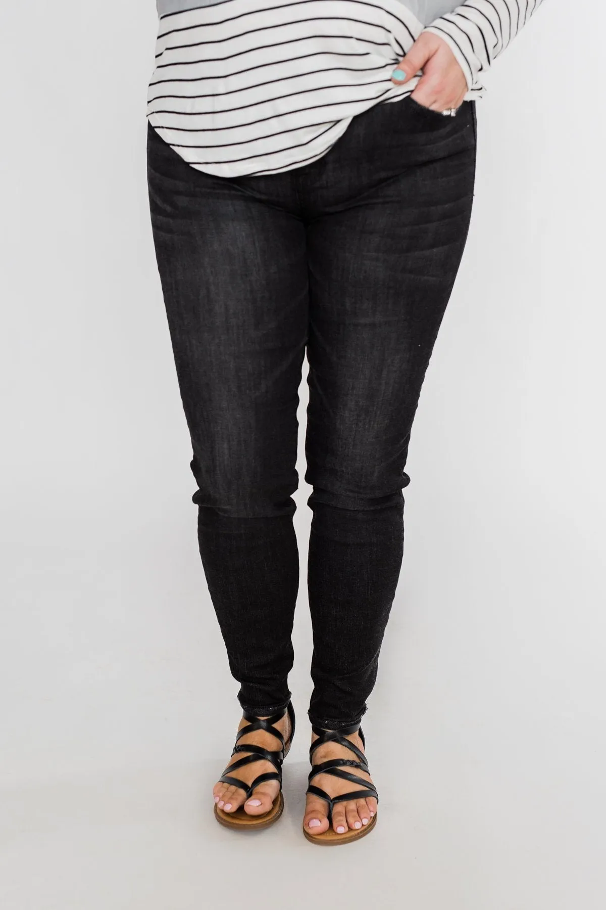 Sneak Peek Vintage Black Jeans- Josie Wash