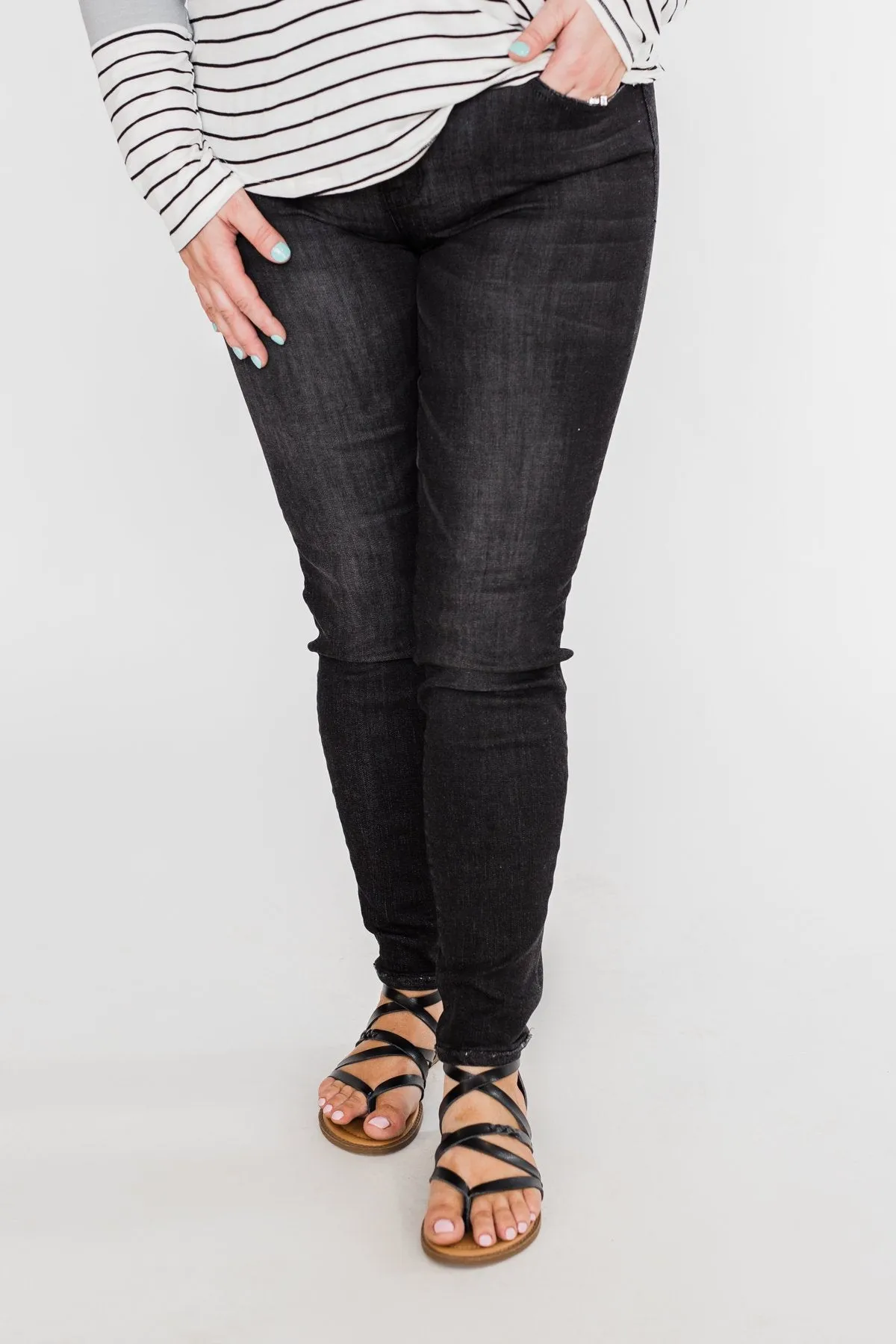 Sneak Peek Vintage Black Jeans- Josie Wash