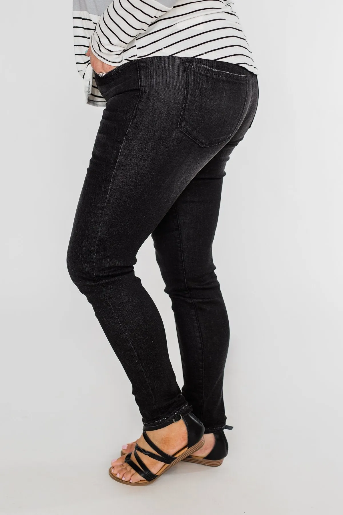 Sneak Peek Vintage Black Jeans- Josie Wash