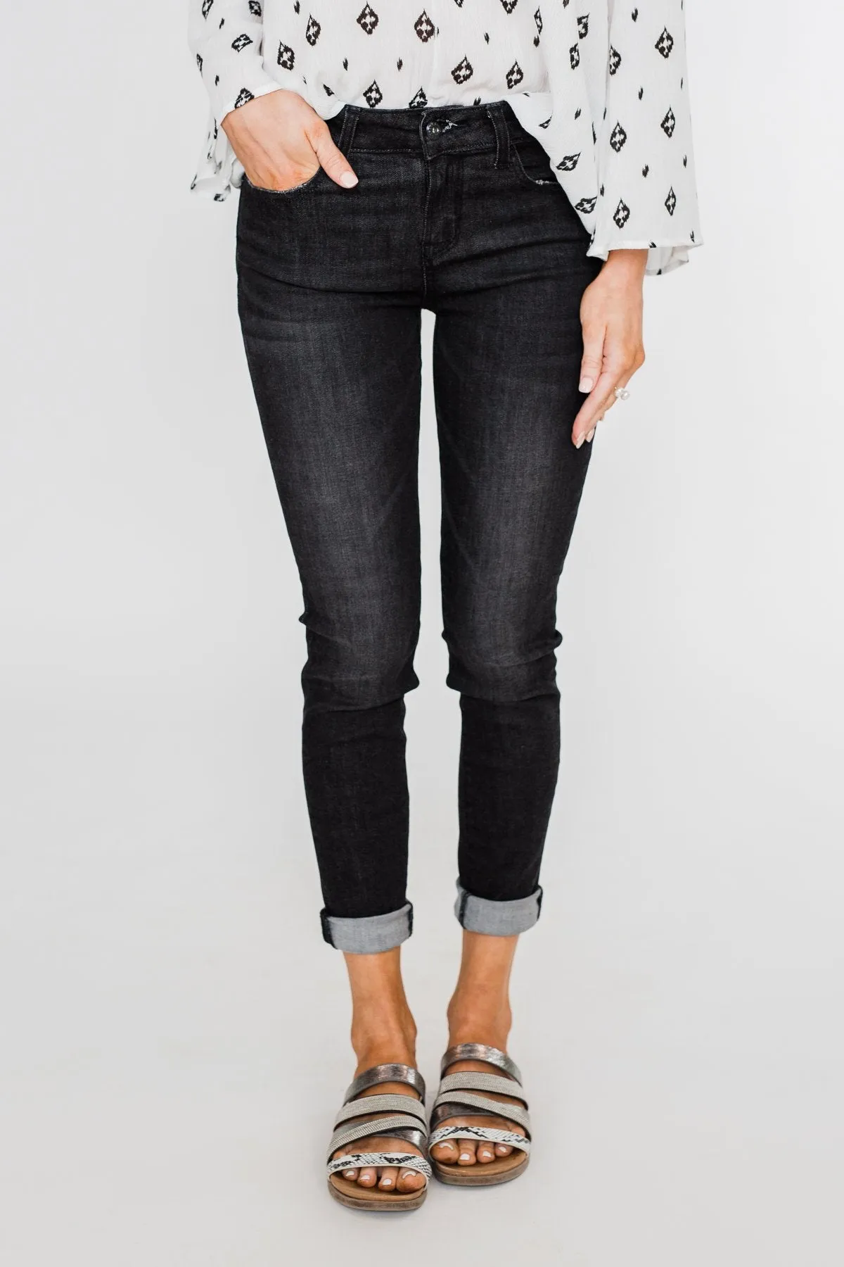 Sneak Peek Vintage Black Jeans- Josie Wash