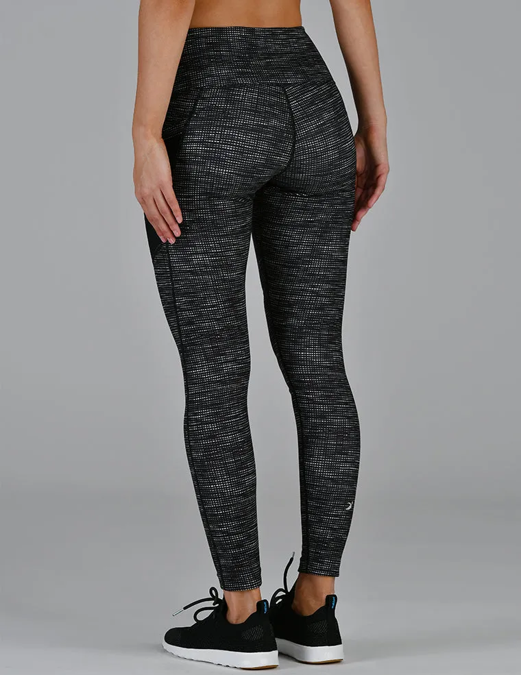 Social Legging: Black Illusionary Print