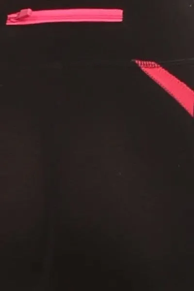 Solid Color Banded Mesh Cropped Leggings