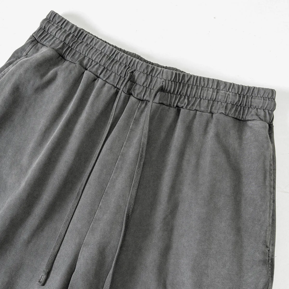 Solid Color Washed Cargo Sweatpants