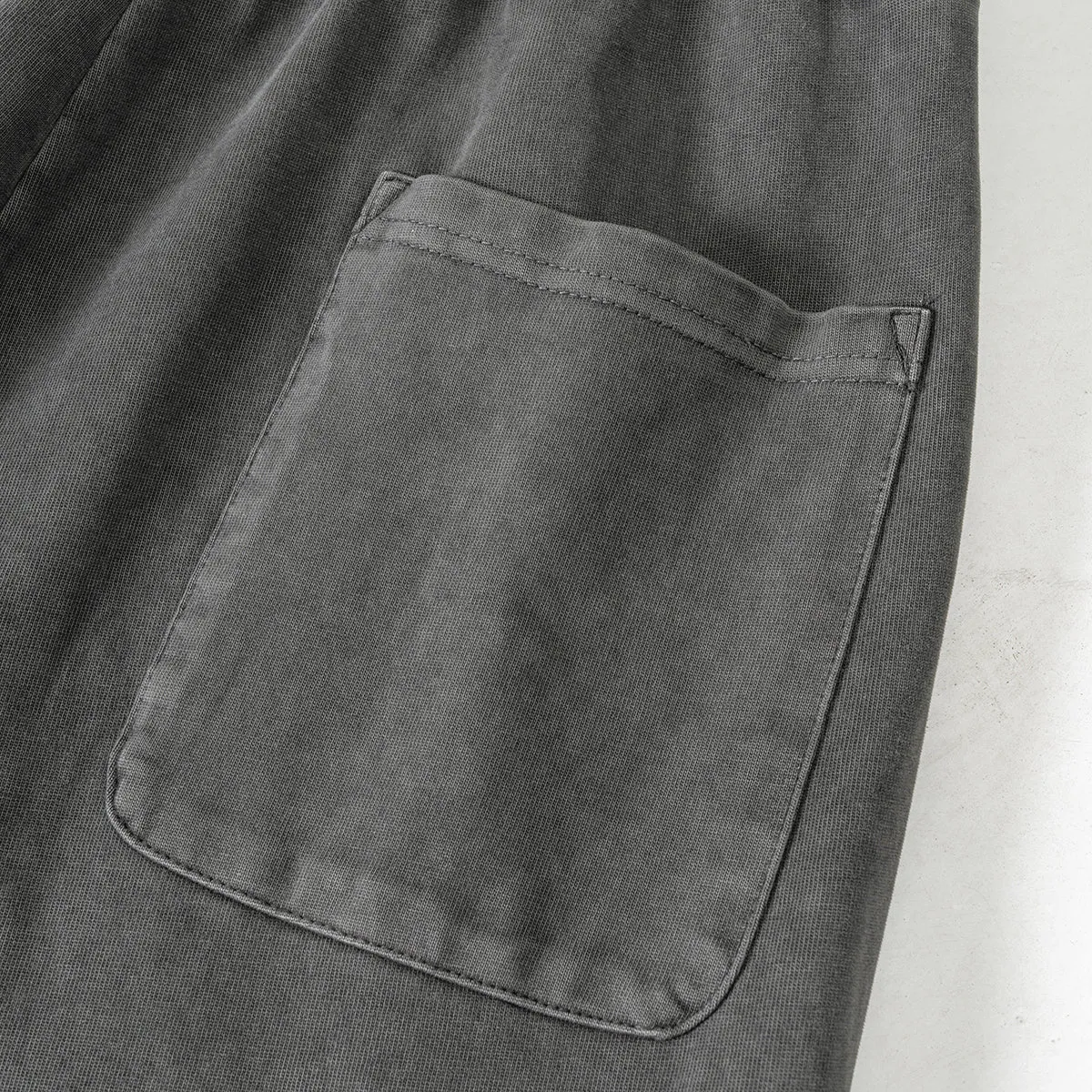 Solid Color Washed Cargo Sweatpants