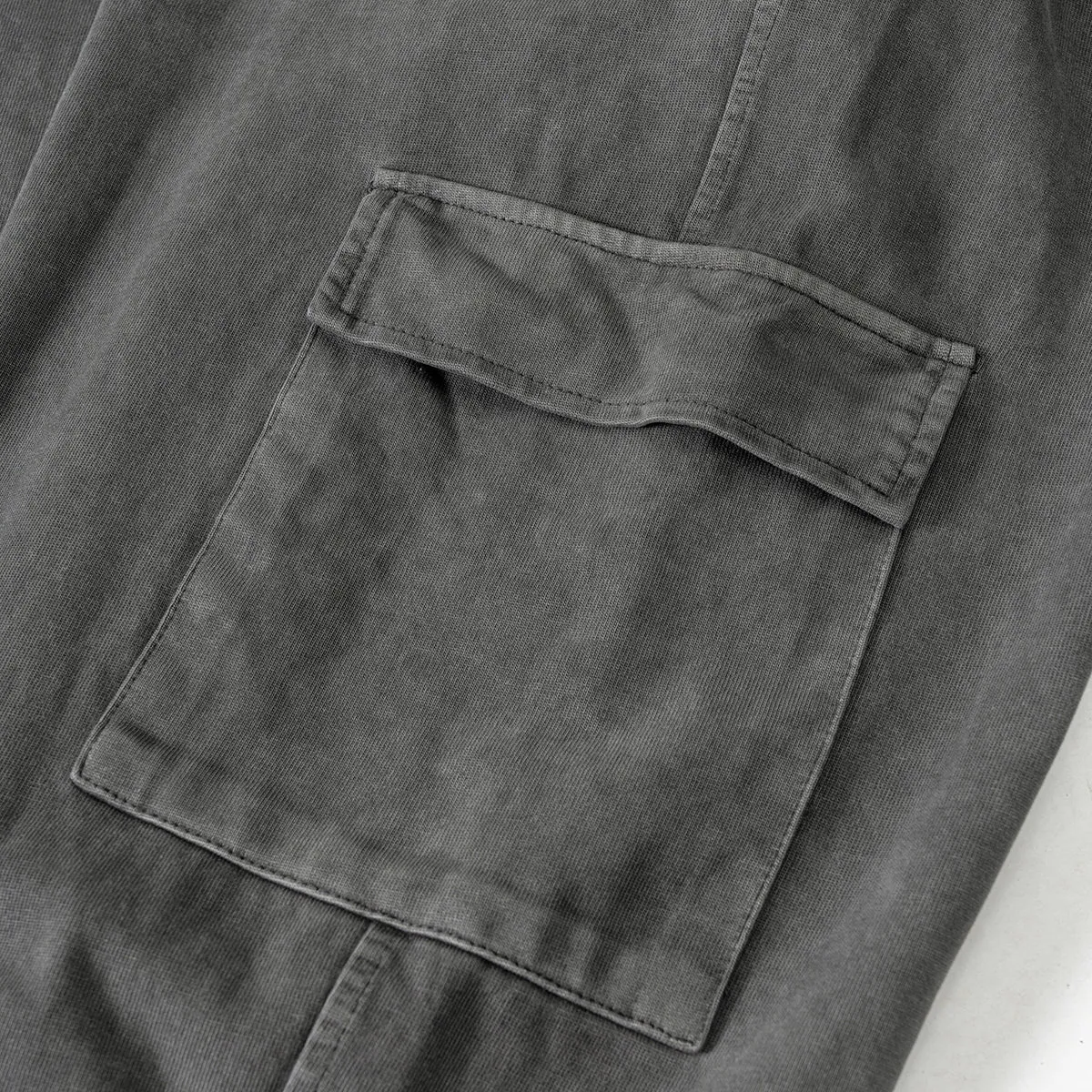 Solid Color Washed Cargo Sweatpants