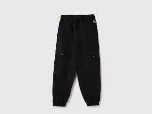 Solid Jogger Fit Cargo Joggers