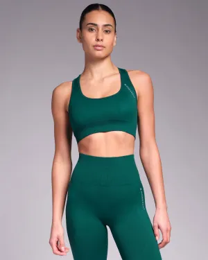 SOLID Seamless Sports Bra Jungle Green