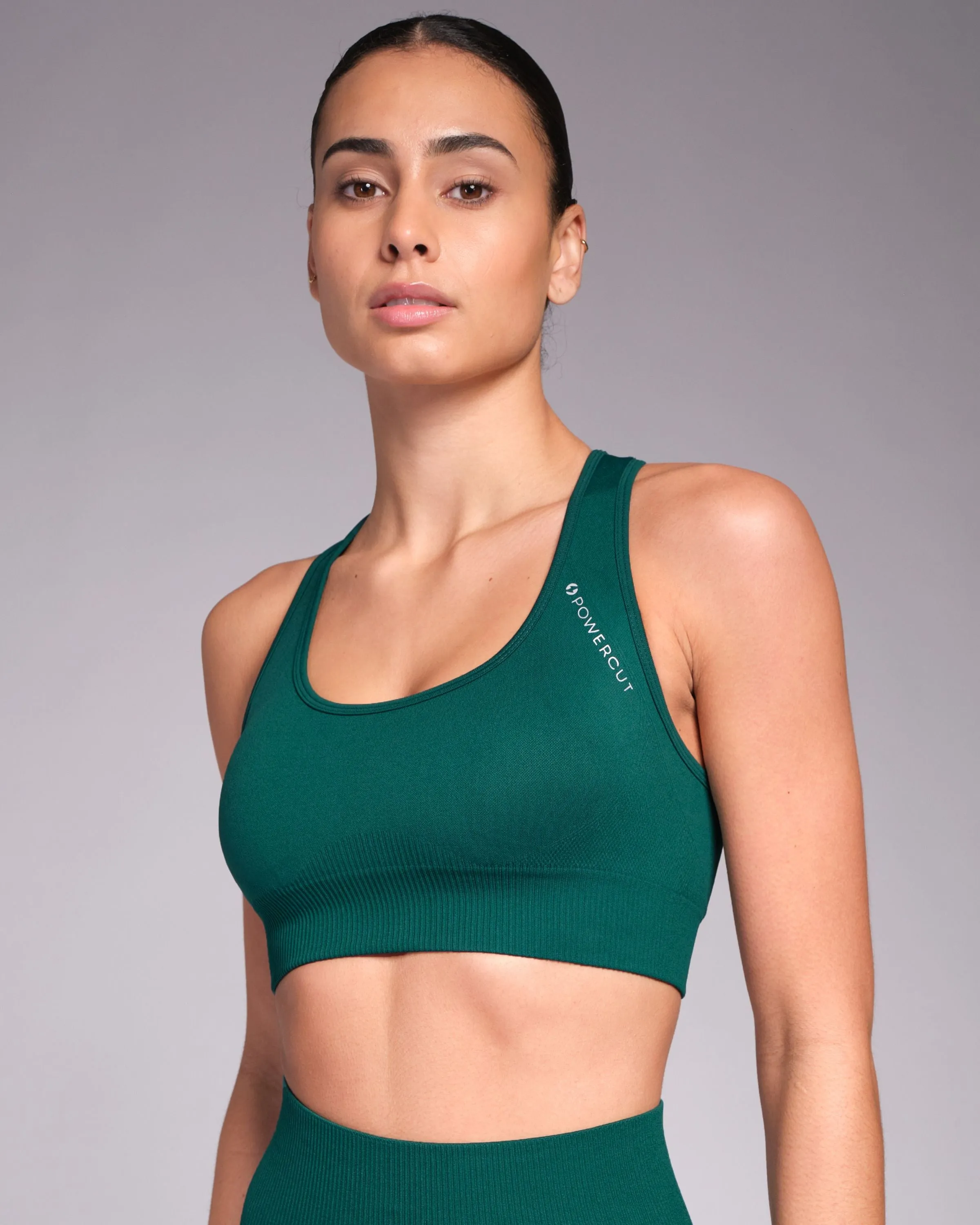 SOLID Seamless Sports Bra Jungle Green