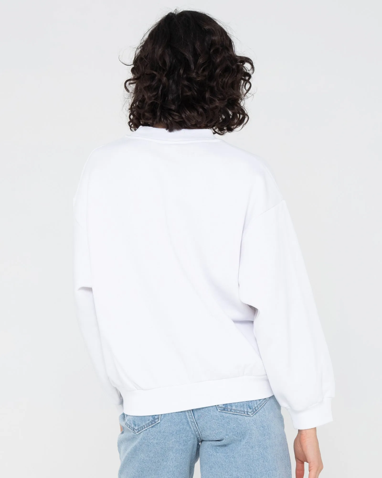 SUNSET PALM OVERSIZE CREW NECK FLEECE