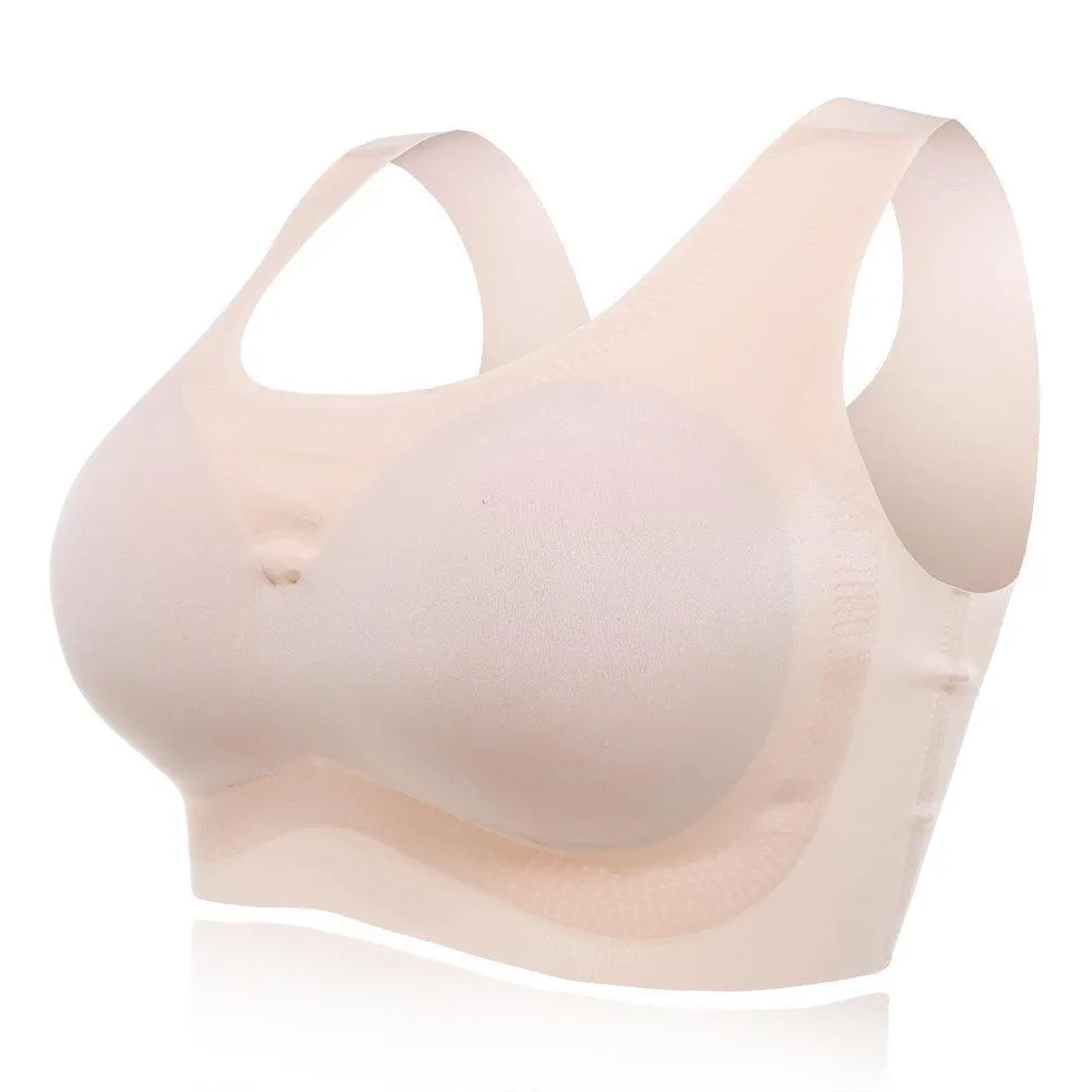 Super Comfy High Elastic Wireless Full Busty Soft Bras - Black